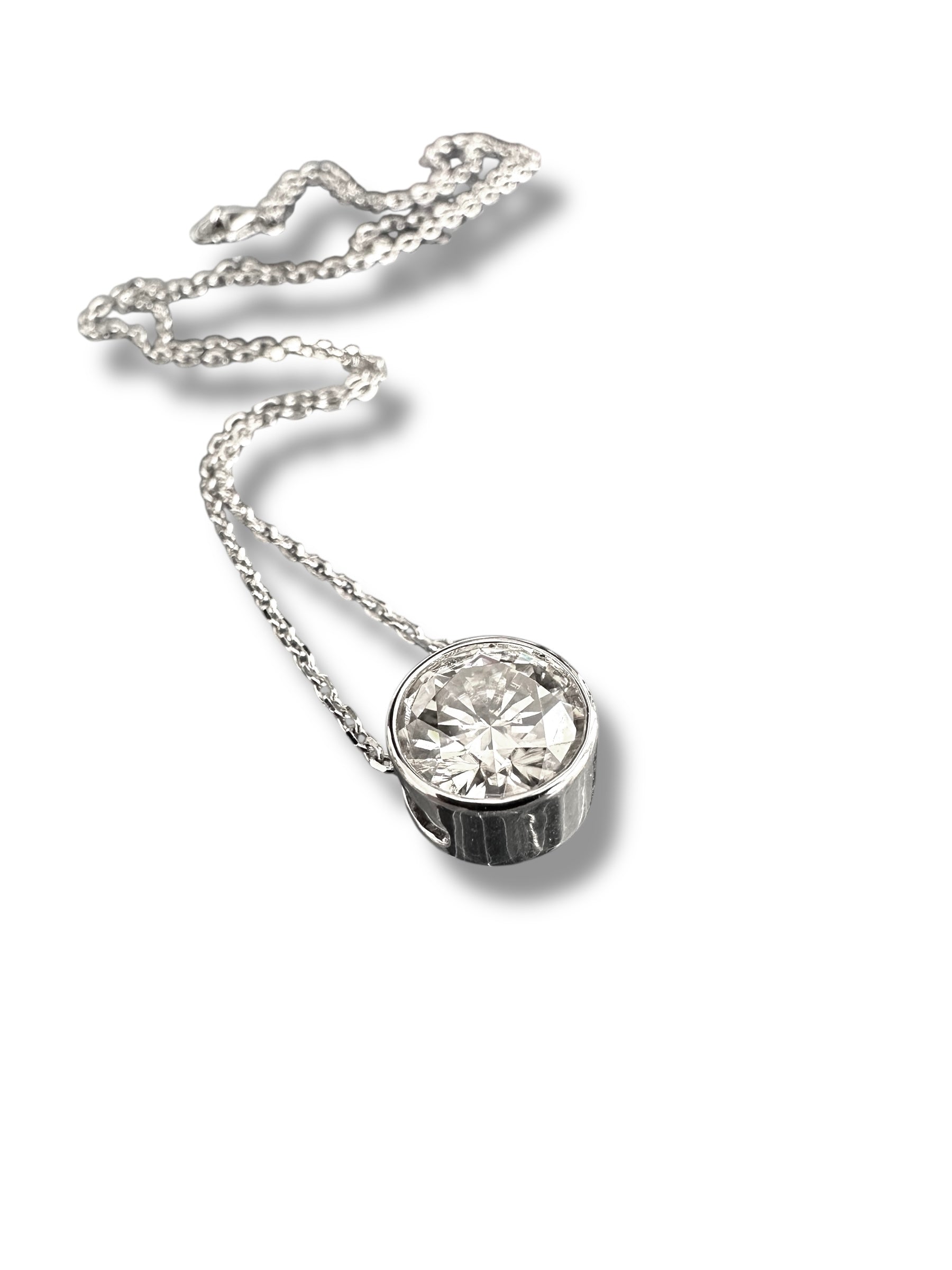 3ct Round Brilliant Moissanite Pendant  image 1