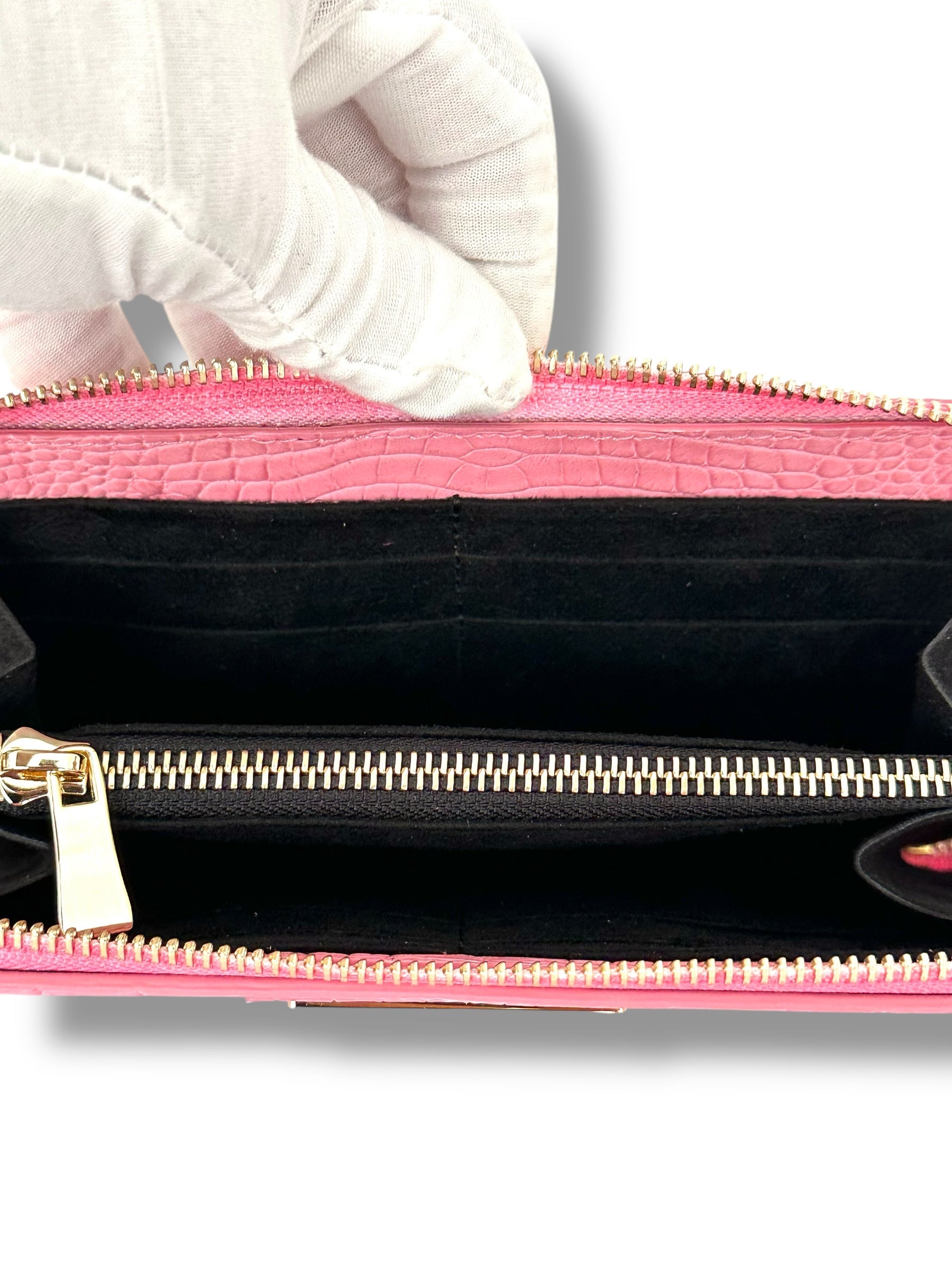 Pink Alligator - Zip Around Wallet image 2