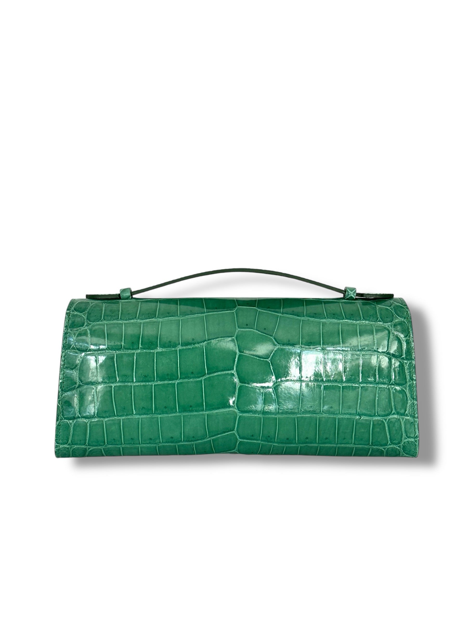 Emerald Green Niloticus Crocodile - Minnie Pochette image 2