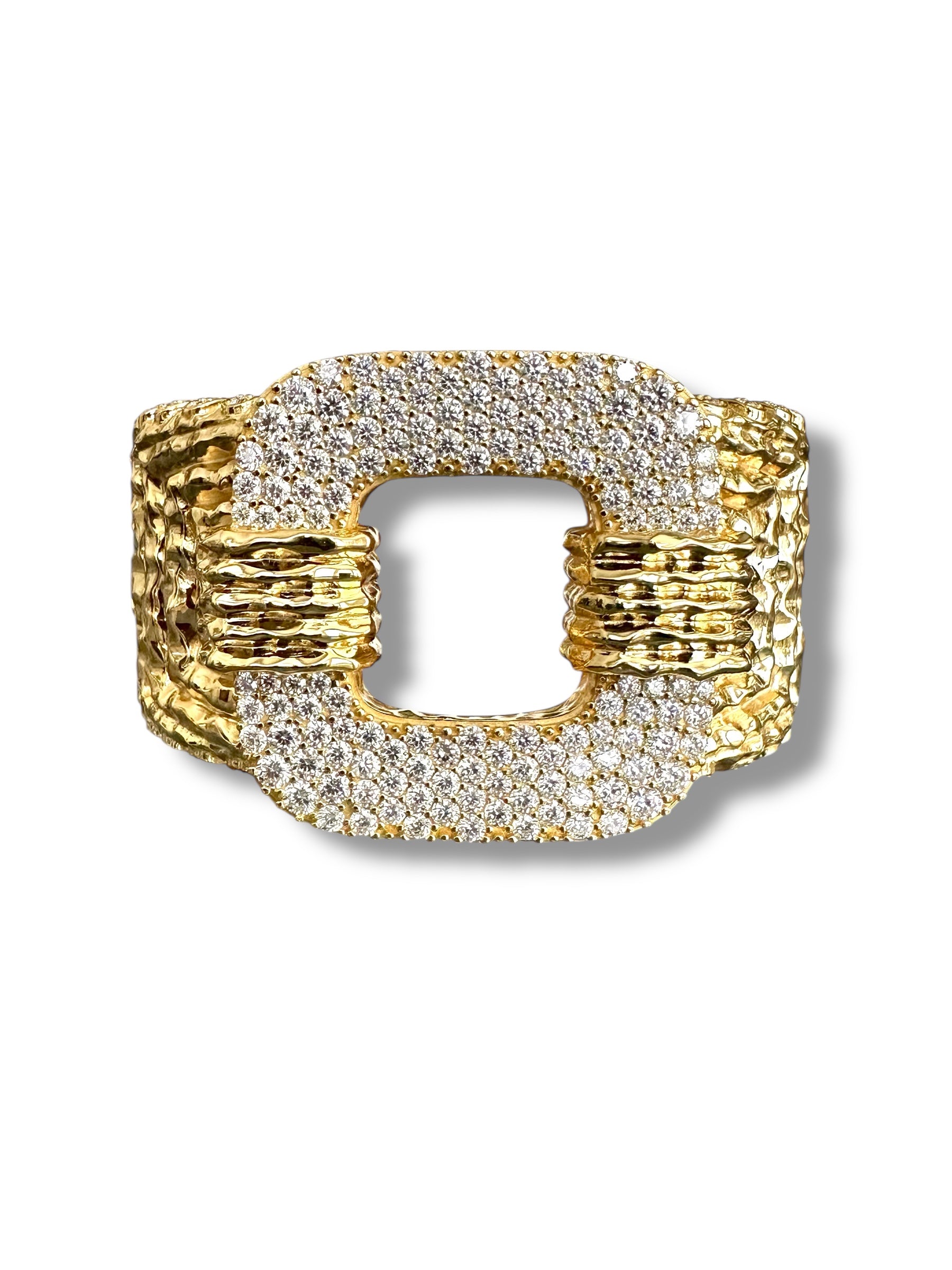 Gorgeous Cuff/Bangle Bracelet featuring 6.96ct of Gleaming Moissanite  image 1