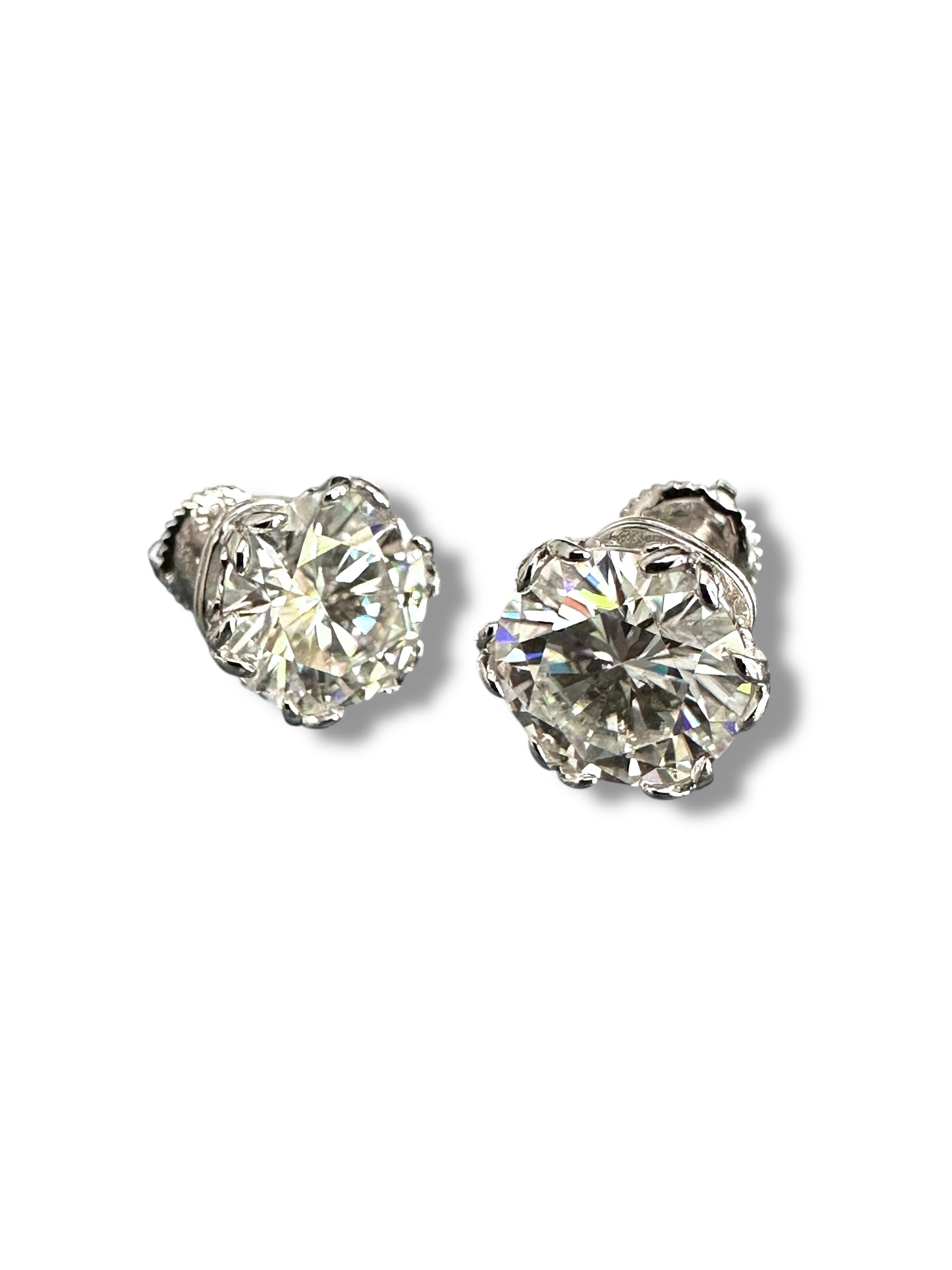 6ct Total Weight Moissanite Stud Earrings image 1