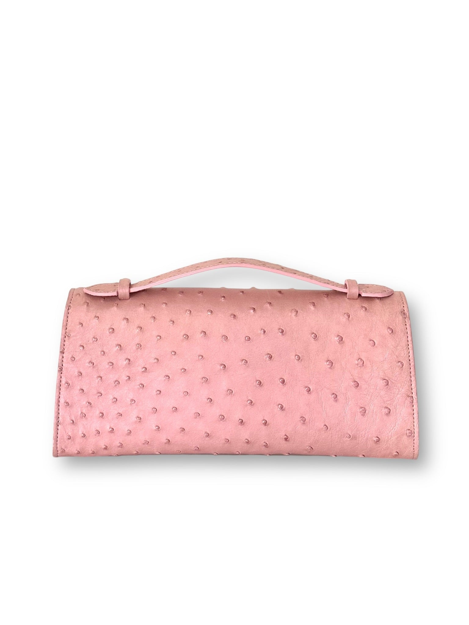 Iridescent Pink Ostrich - Minnie Pochette image 2