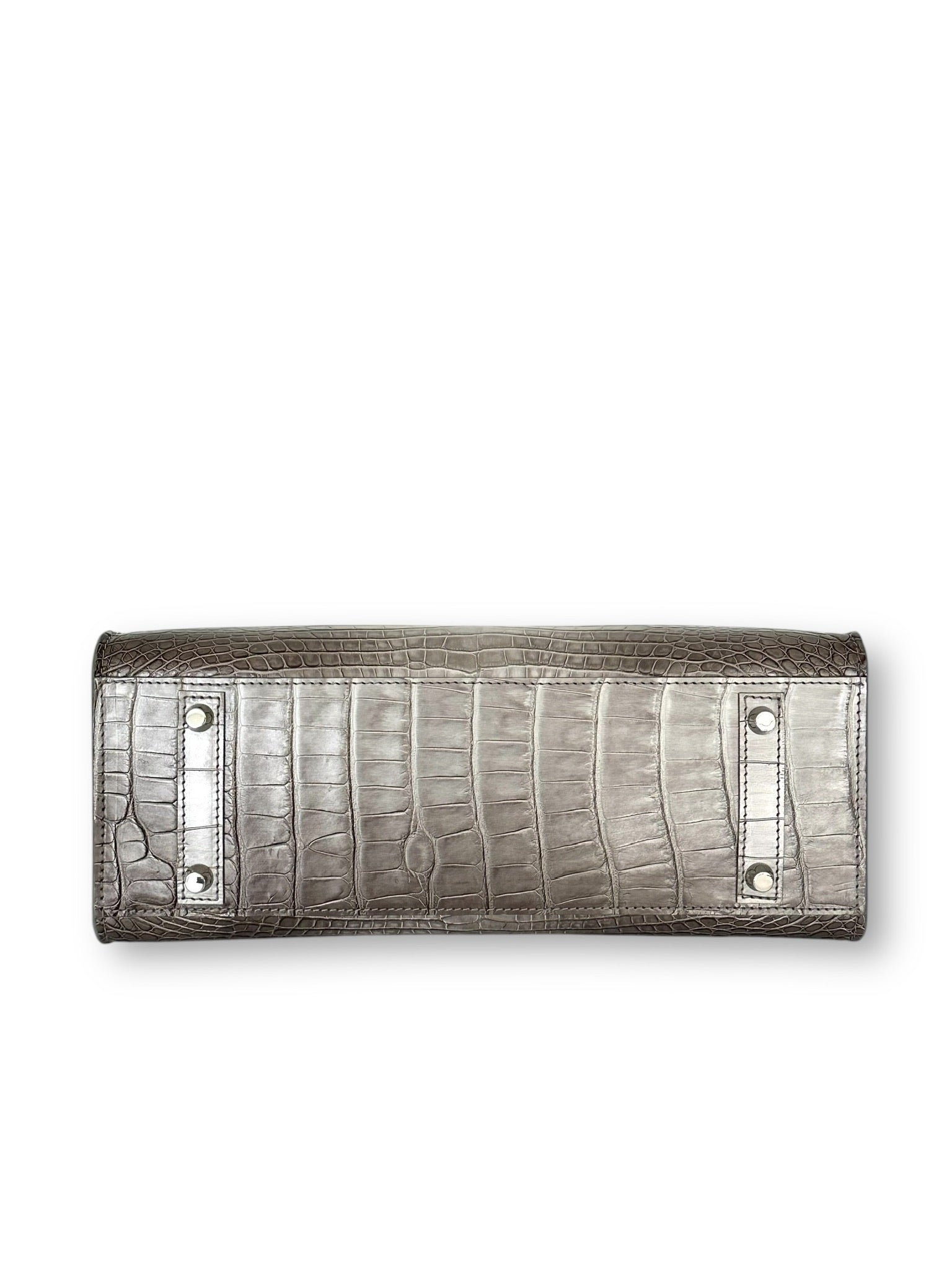 Metallic Steel Ombre Alligator - Wrenley Tote image 3