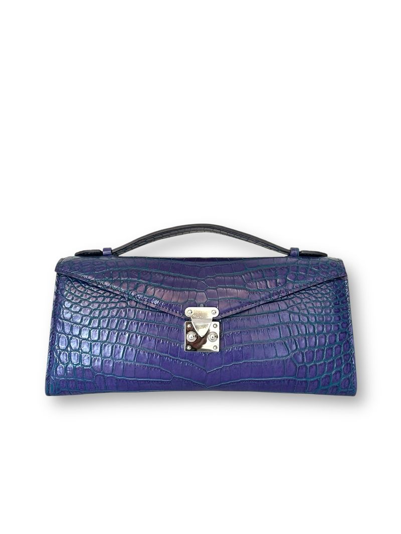 Amethyst with Turquoise Accents Niloticus Crocodile - Minnie Pochette image 0