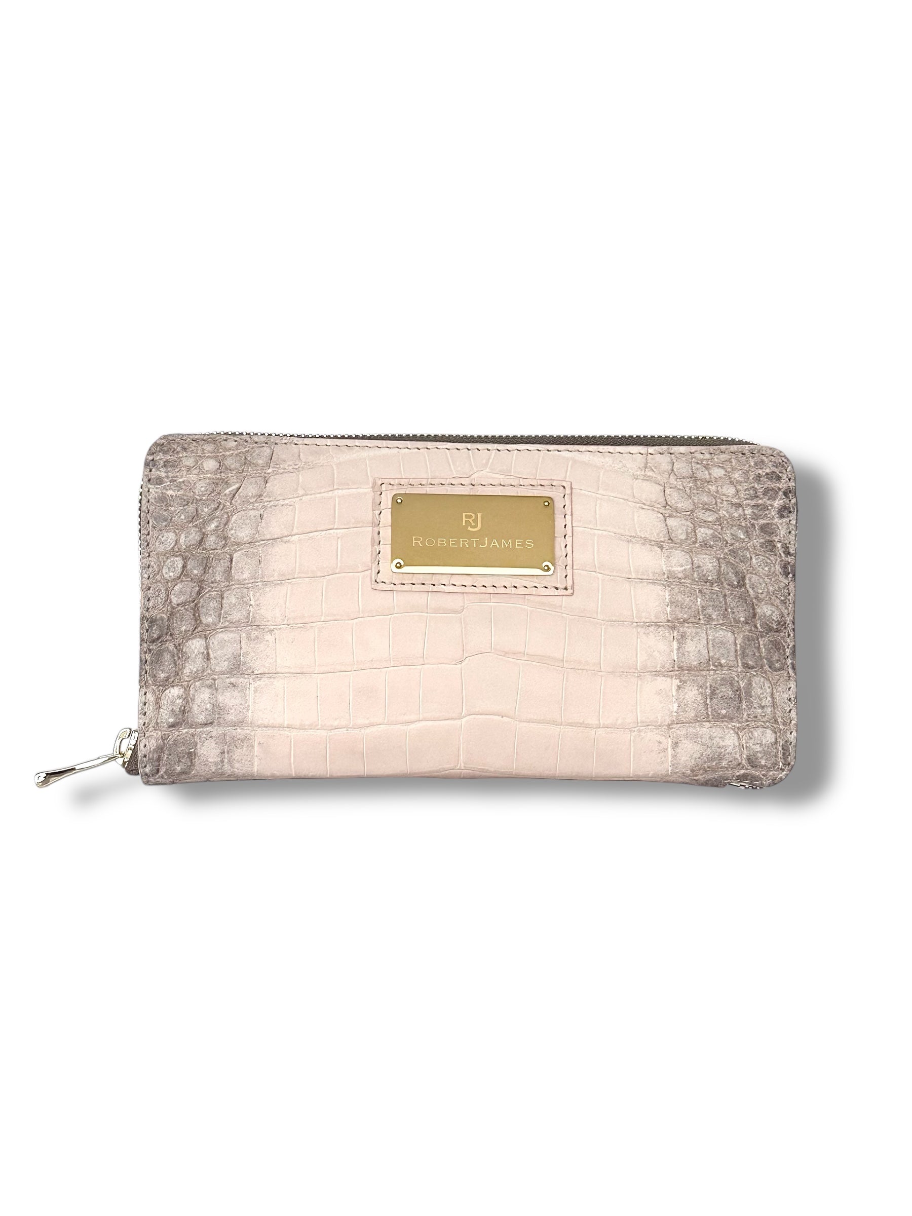 Soft Pink Himalayan Crocodile - RobertJames Zip Around Wallet image 0