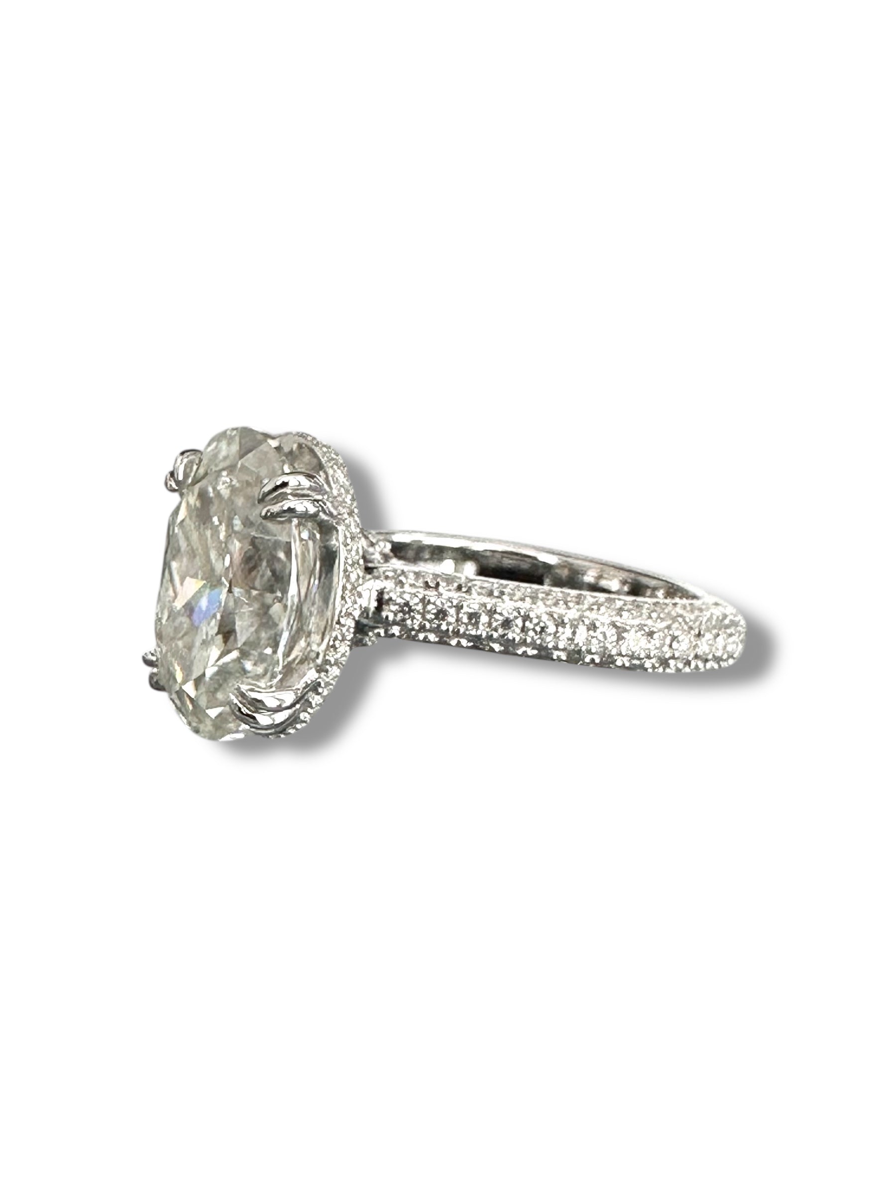 6ct Oval Cut Moissanite Ring image 4