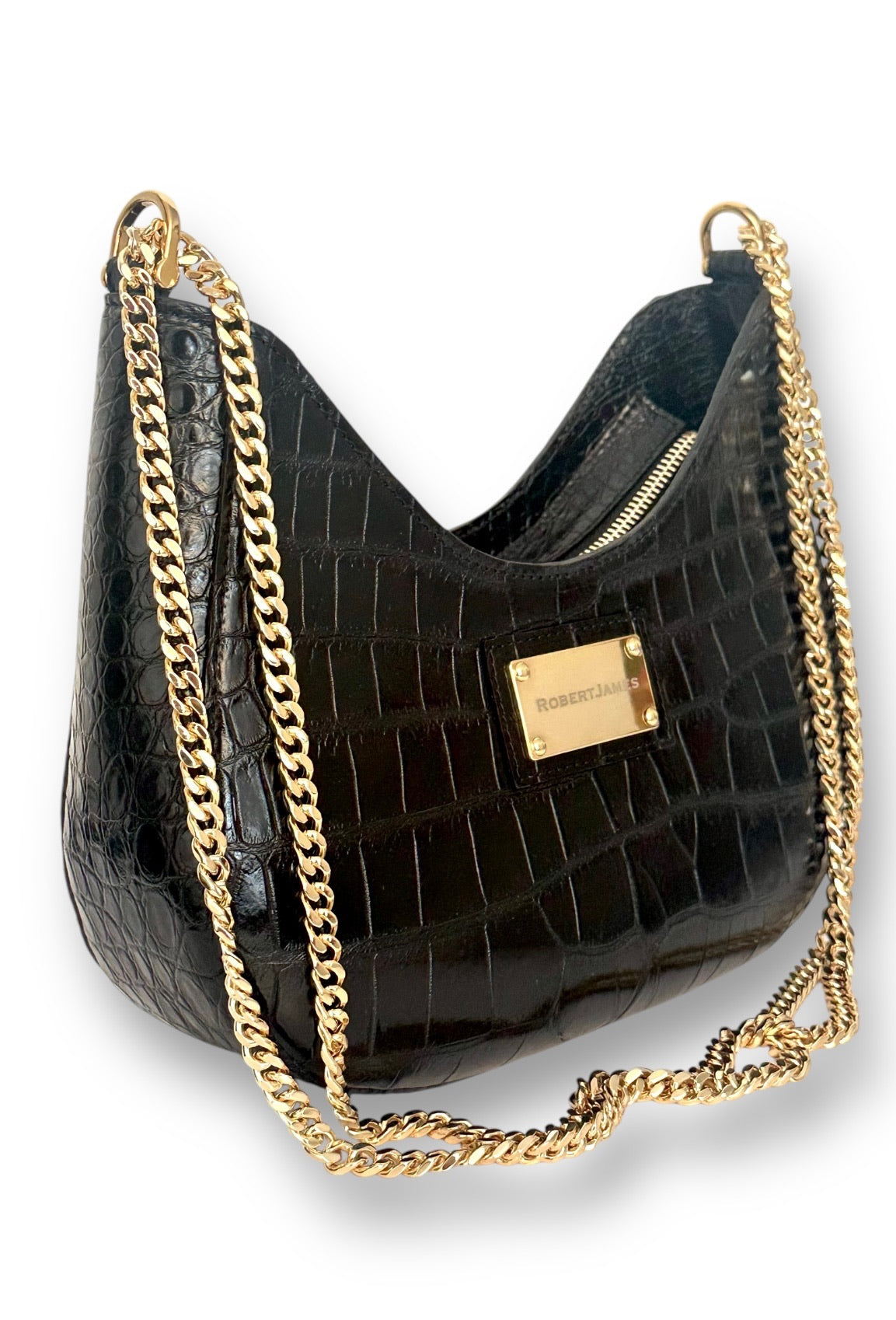 Black Onyx Niloticus Crocodile - Blair Hobo image 1