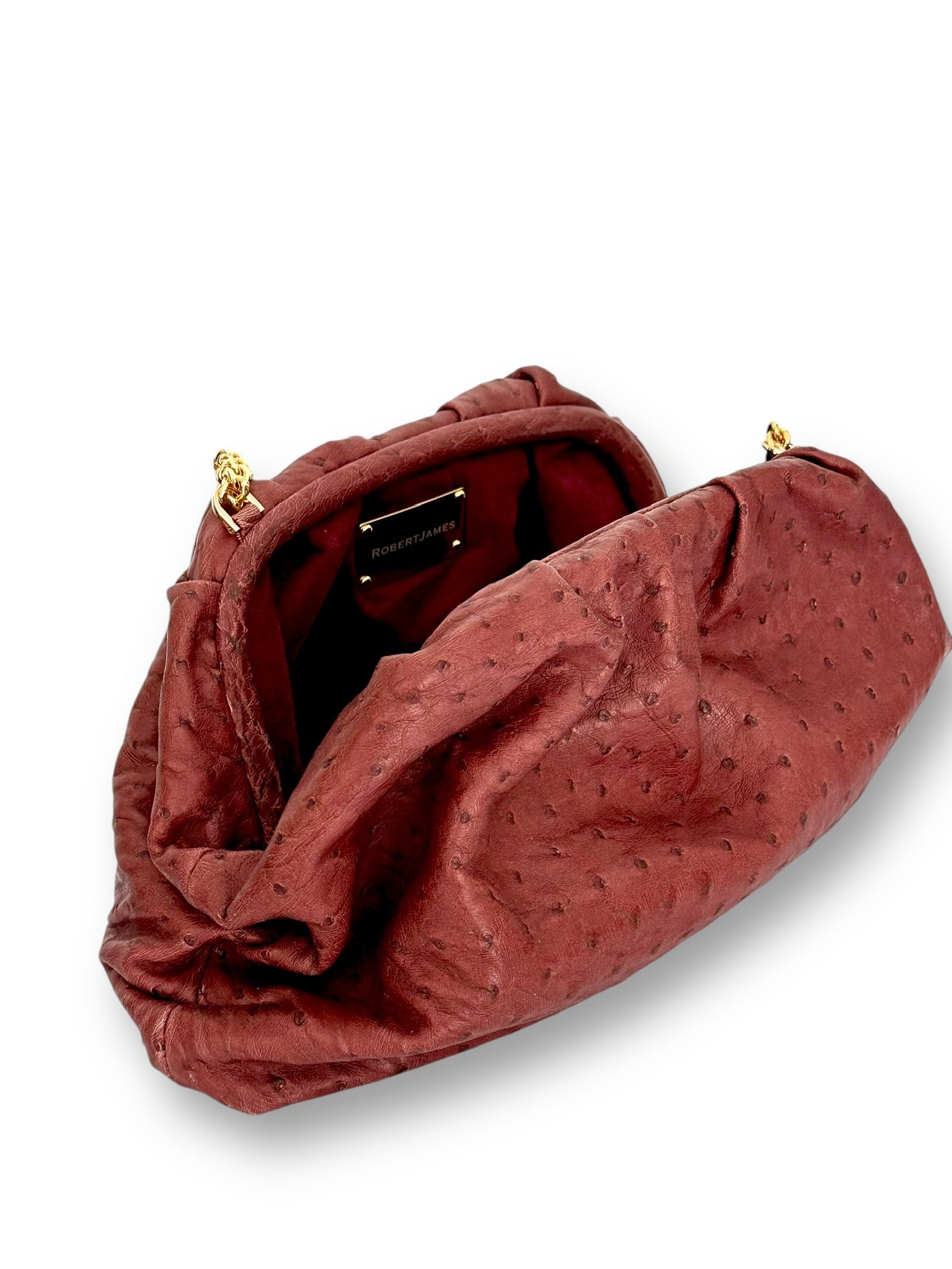 Soft Merlot Ostrich - Birdie Bag image 2
