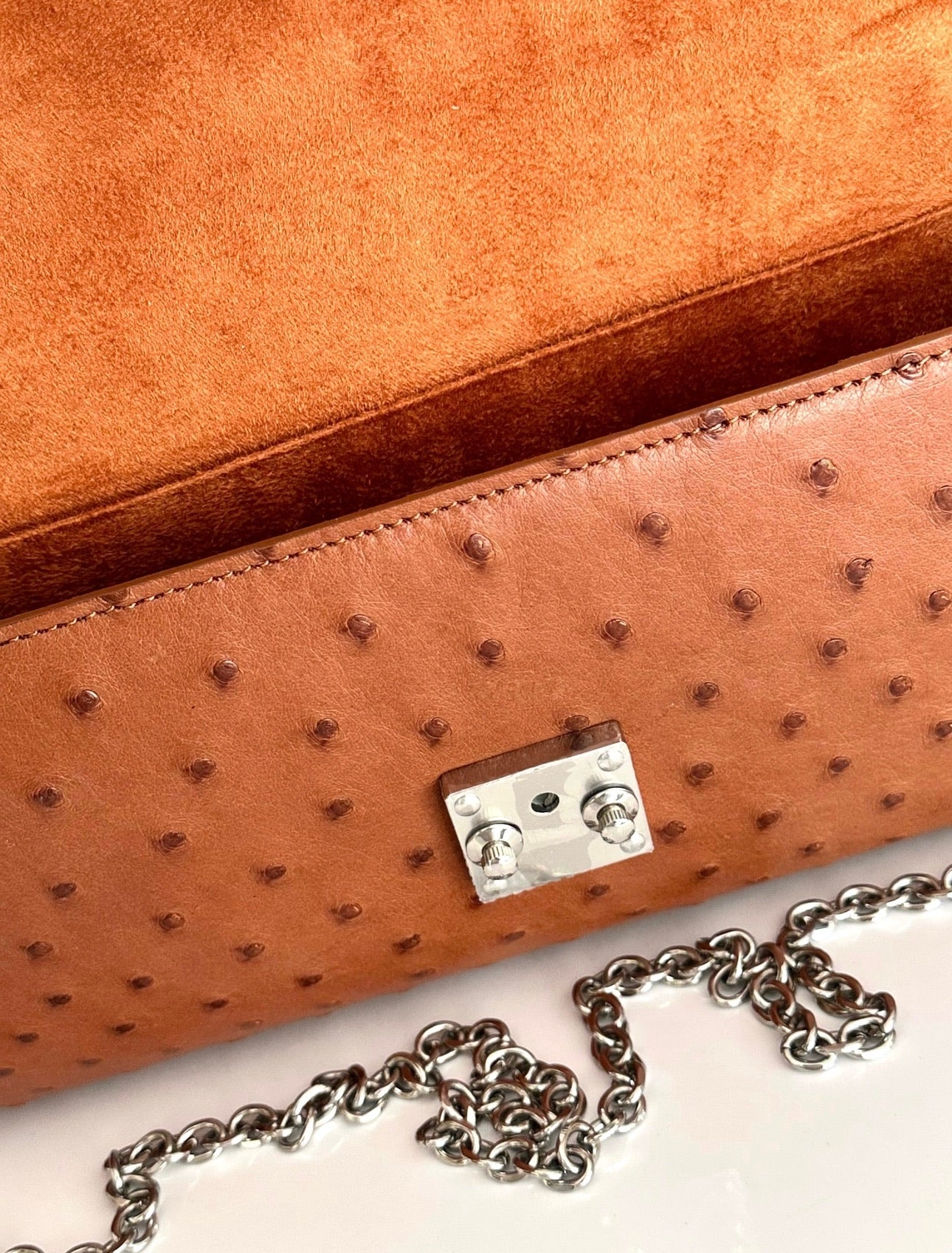 Cognac Ostrich - Minnie Pochette image 3