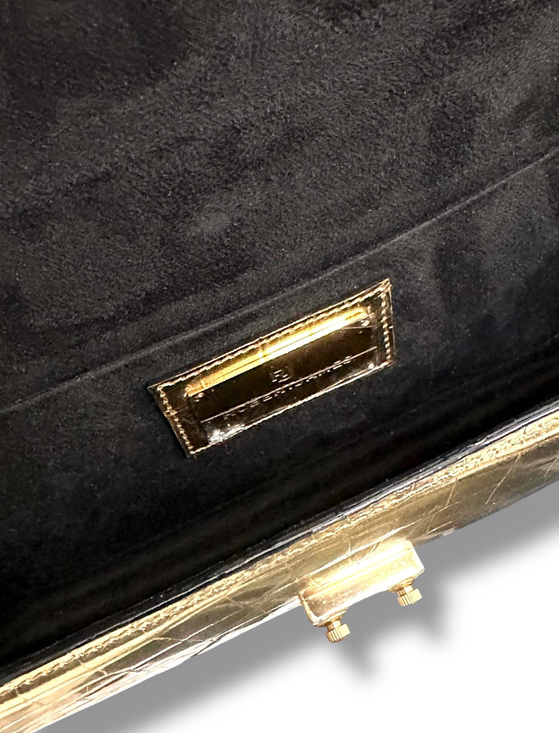 Metallic Gold Alligator - The Minnie Pochette image 3