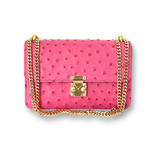 Flamingo Pink Ostrich - Hadley Flap image 0