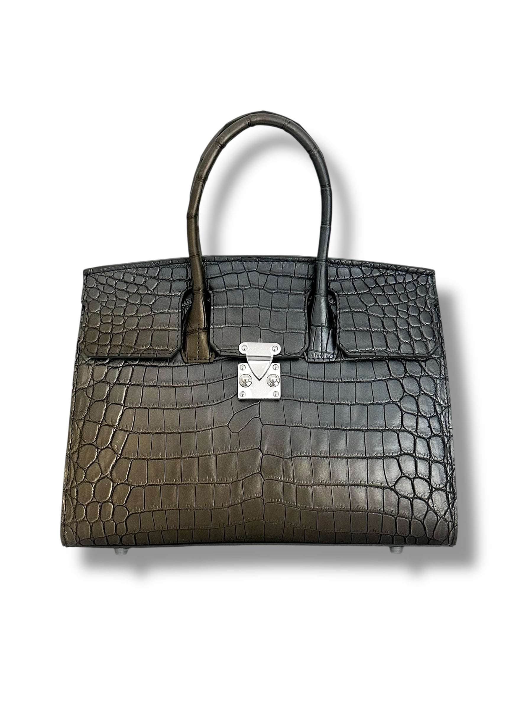 Metallic Bronze and Grey Alligator - The Wrenley Tote image 0