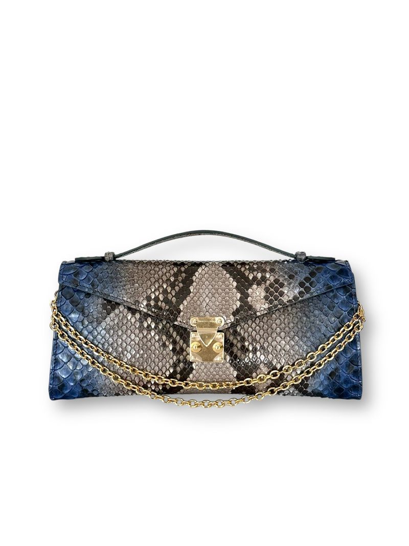 Soft Grey, Taupe, Blue Python - Minnie Pochette image 0
