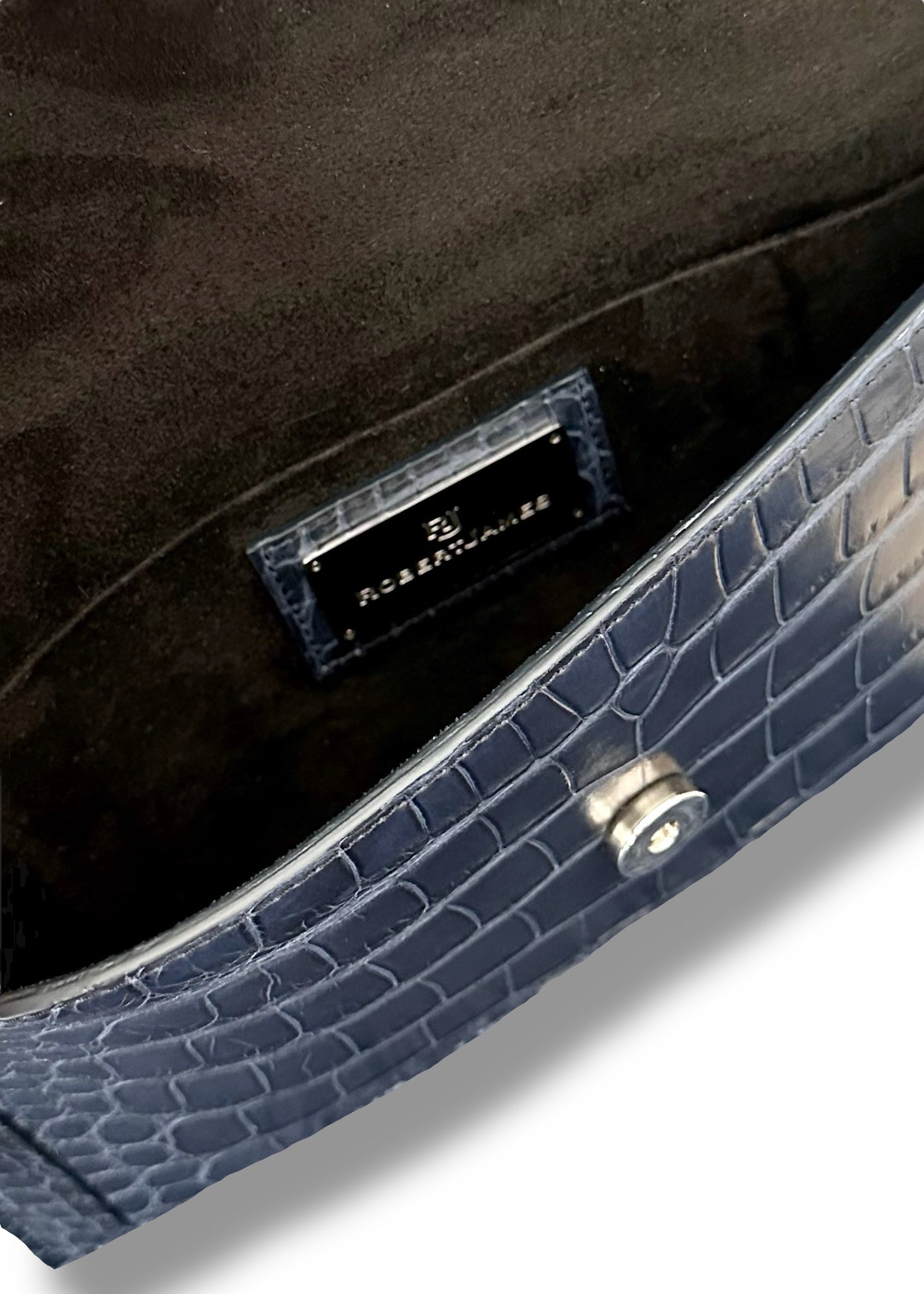 Navy Blue Alligator - The Morgan Clutch (soft sheen) image 3