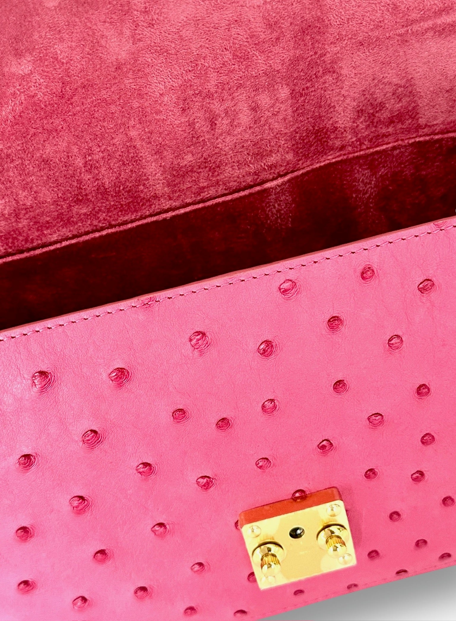 Flamingo Pink Ostrich - Hadley Flap image 3