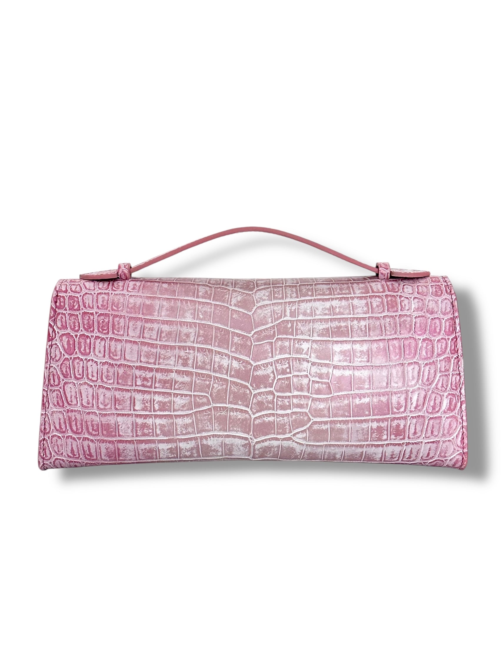 Iridescent/Metallic Pink and White Alligator - The Minnie Pochette image 3