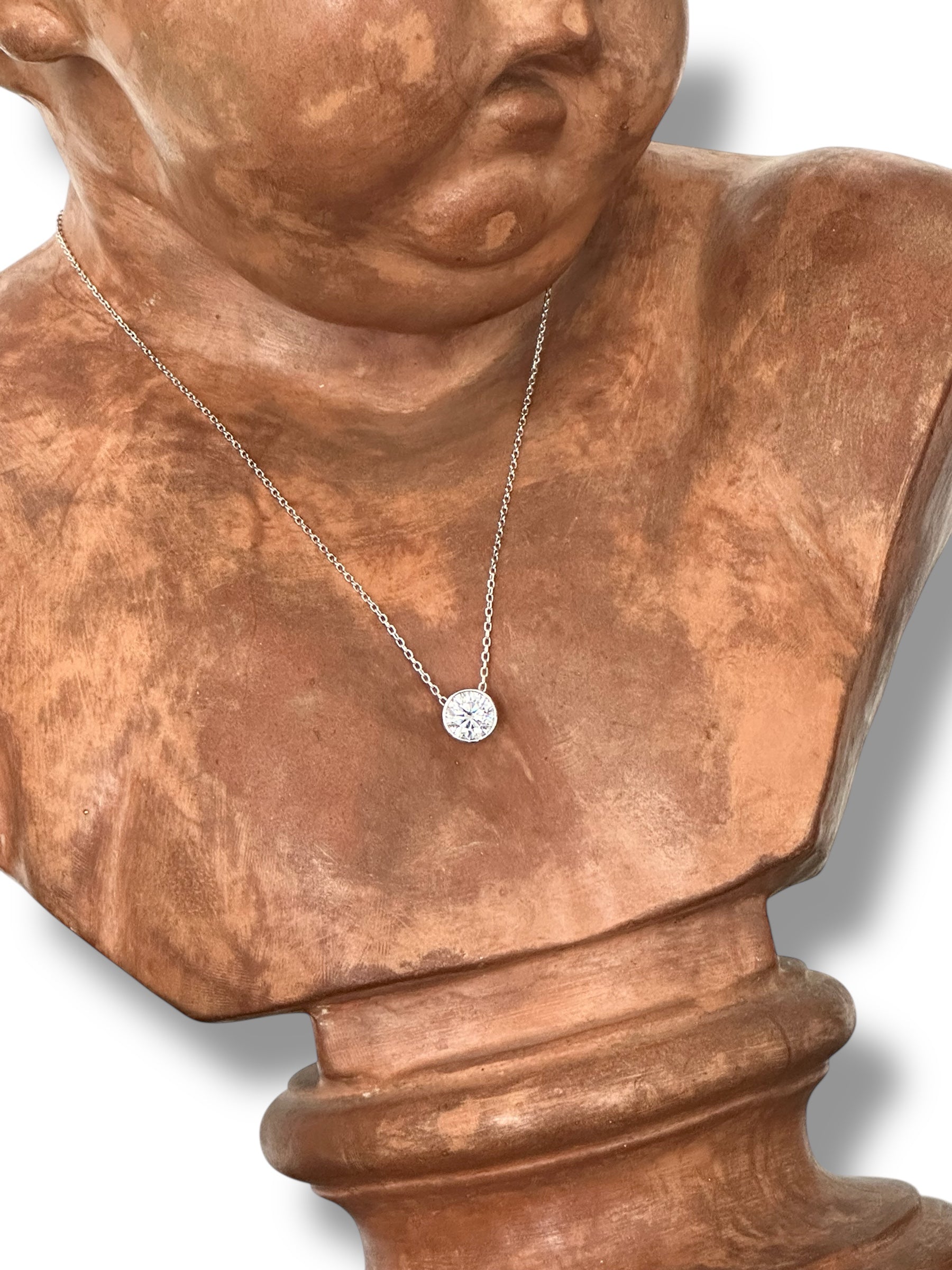 3ct Round Brilliant Moissanite Pendant  image 0