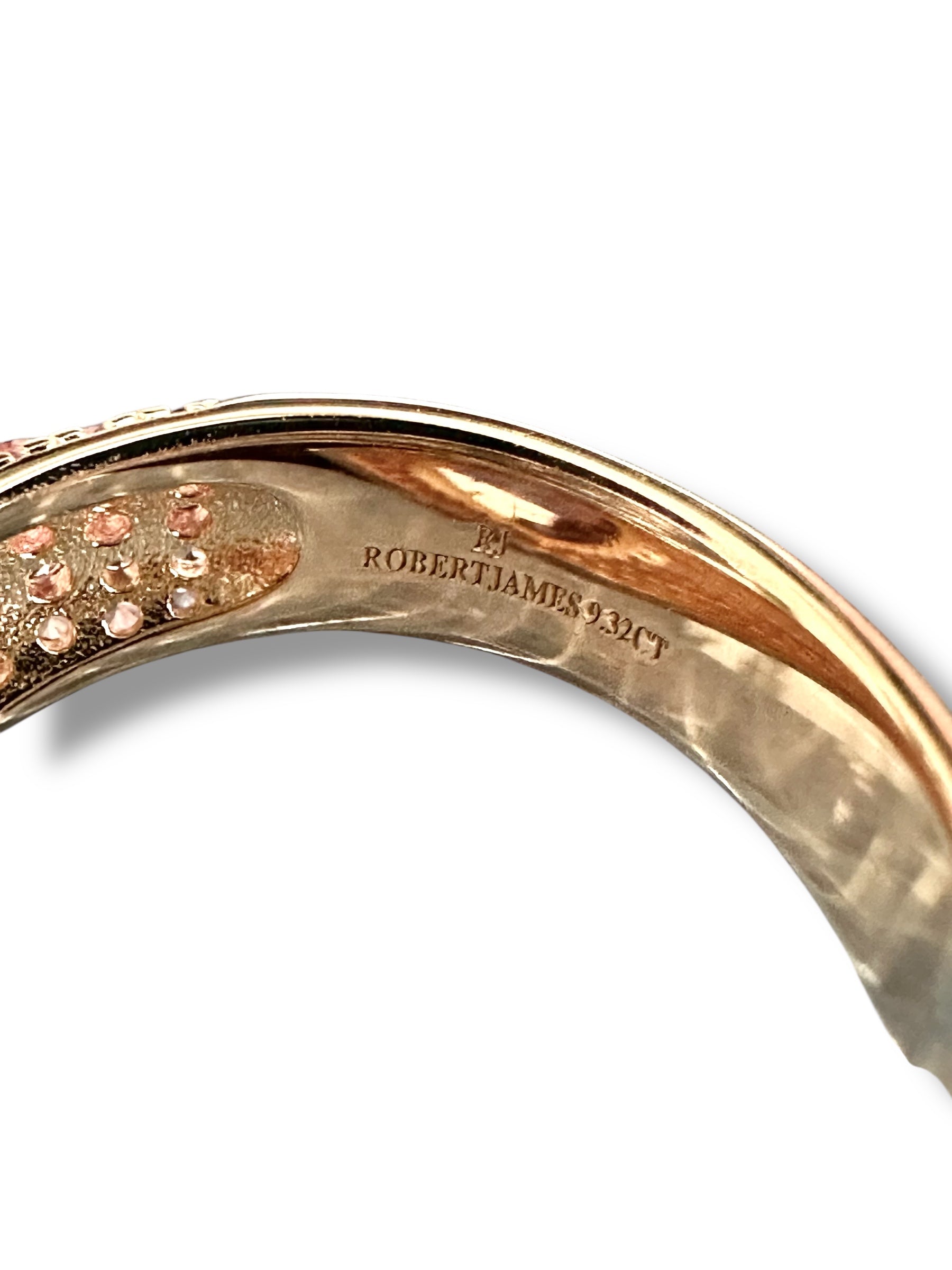 Gorgeous Double Pear Ring with Pink Spaphire and Moissanite  image 8