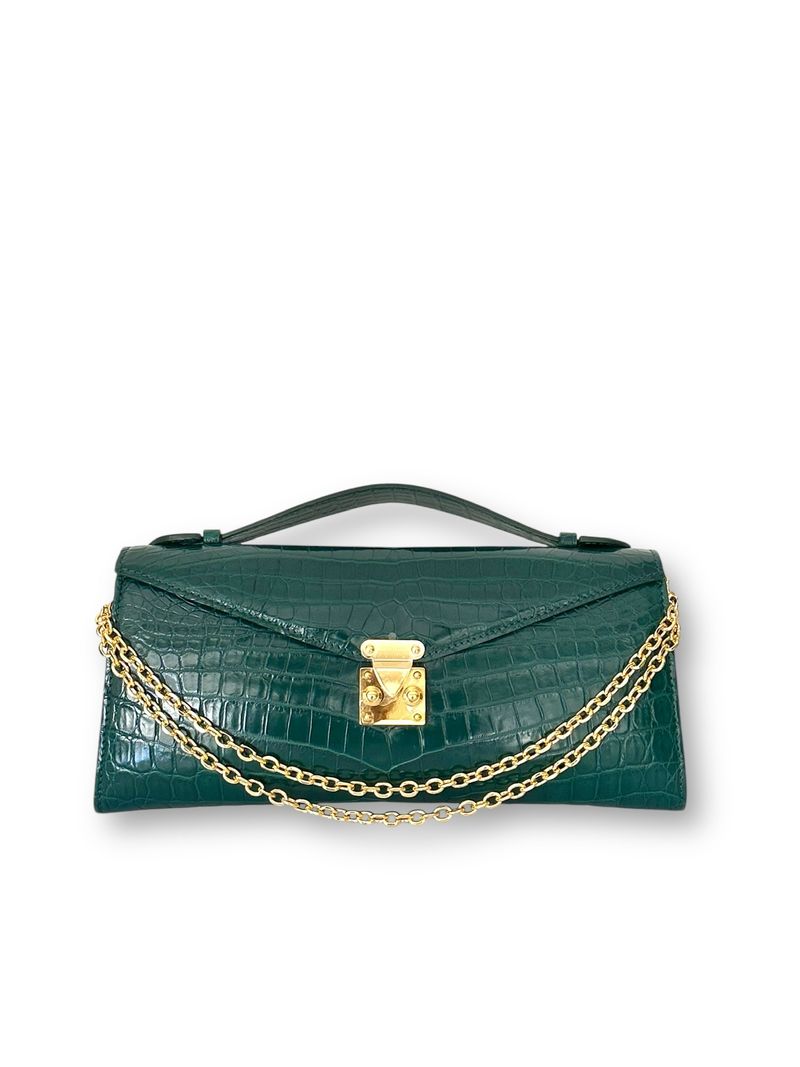 Rich Emerald Niloticus Crocodile - Minnie Pochette image 0
