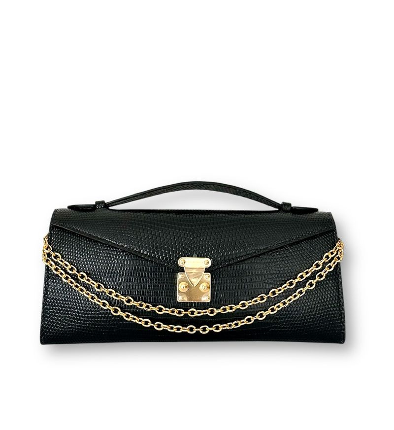 Black Onyx Salvator Lizard - Minnie Pochette image 0