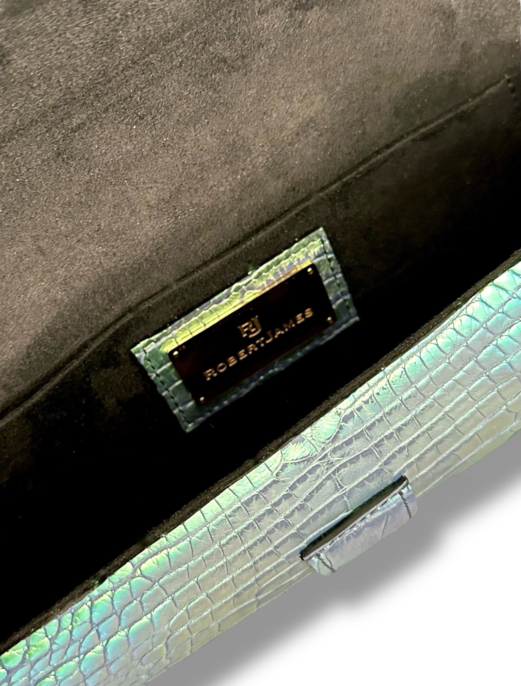 Metallic Dragonfly Alligator - The Valerie Clutch  image 3