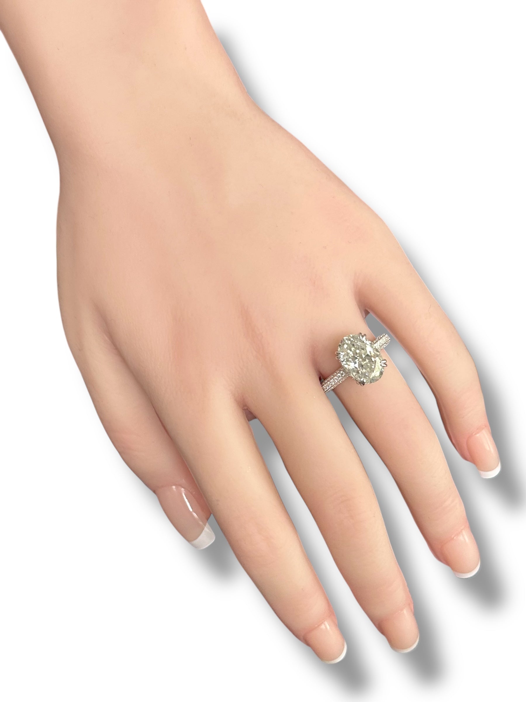 6ct Oval Cut Moissanite Ring image 5