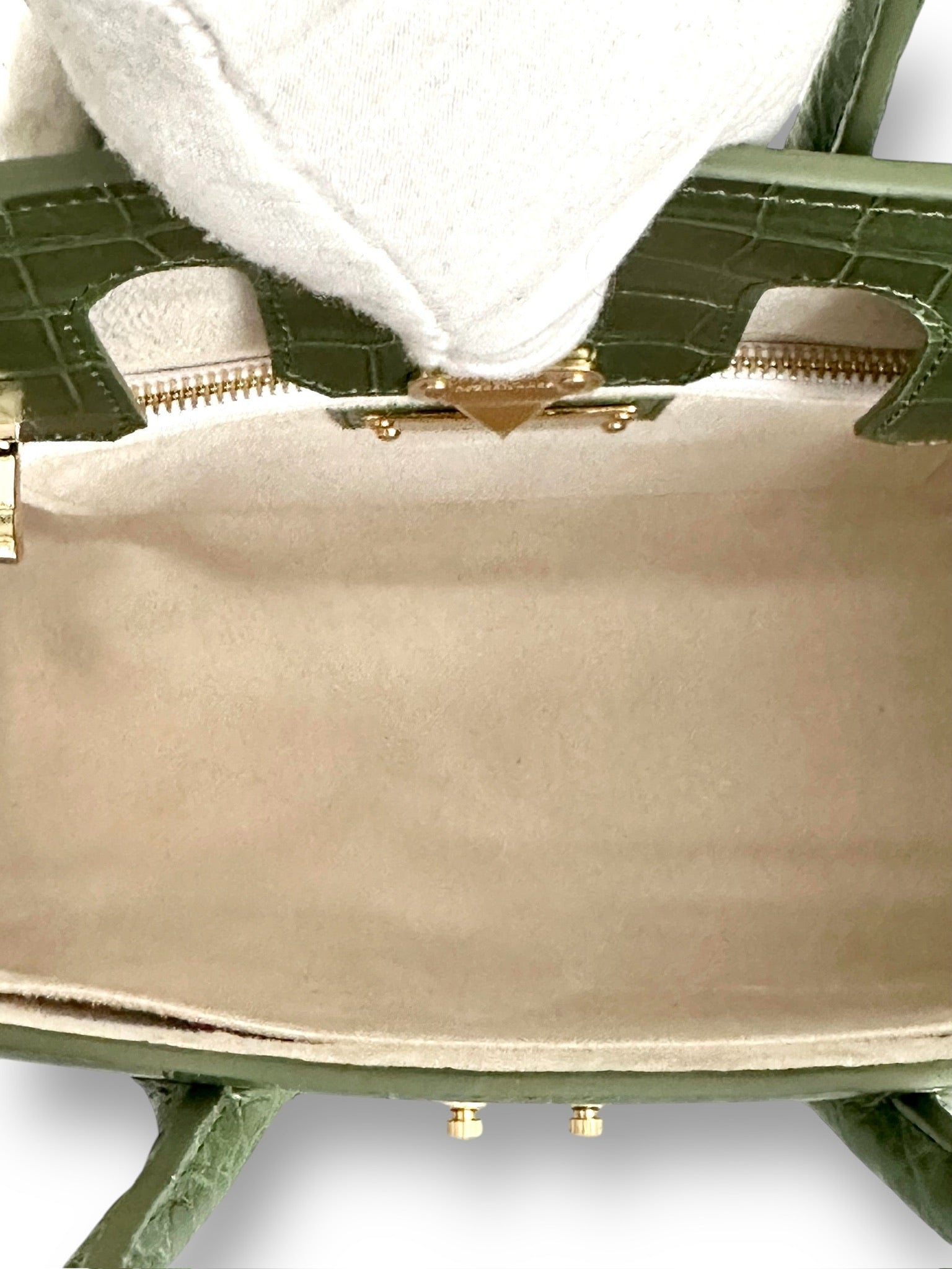 Metallic Celadon Alligator - Wrenley Tote image 4