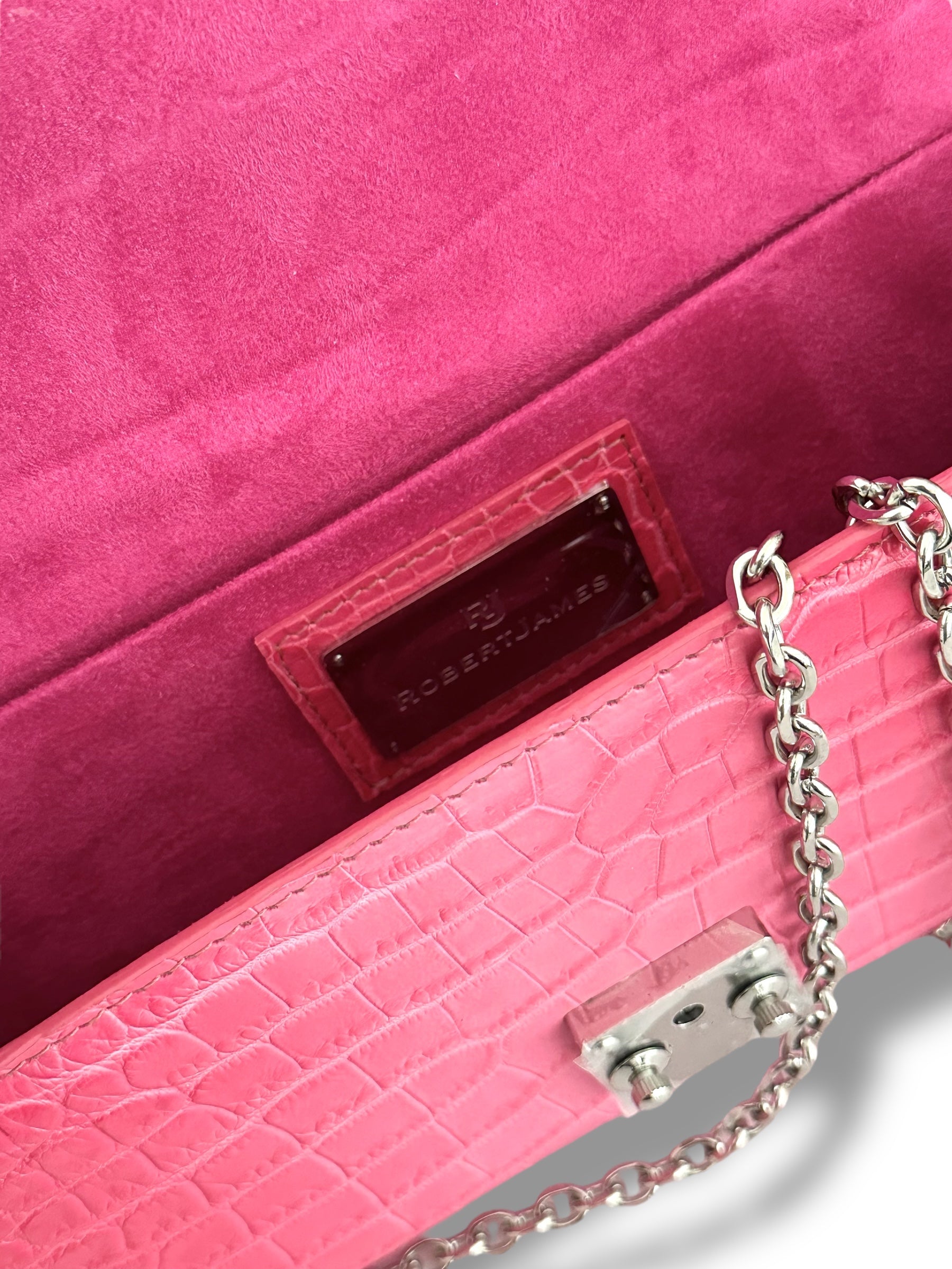 Red and Pink Ombré Alligator - The Minnie Pochette  image 3