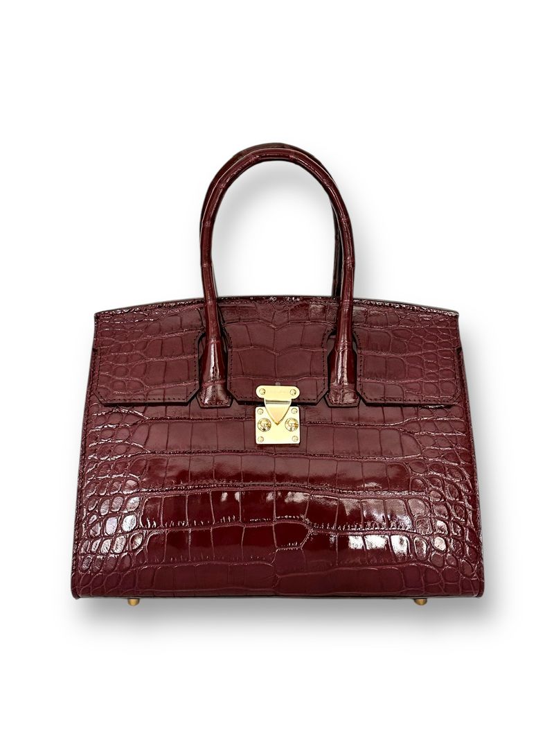 Rich Merlot Alligator - Wrenley Tote image 0