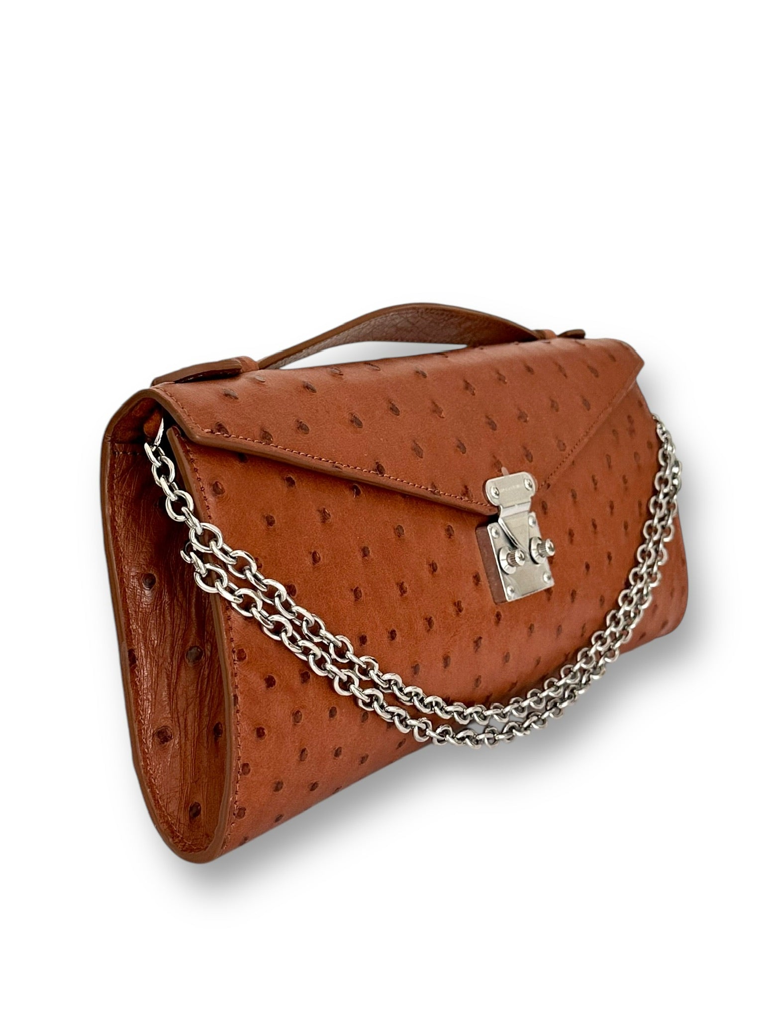 Cognac Ostrich - Minnie Pochette image 1