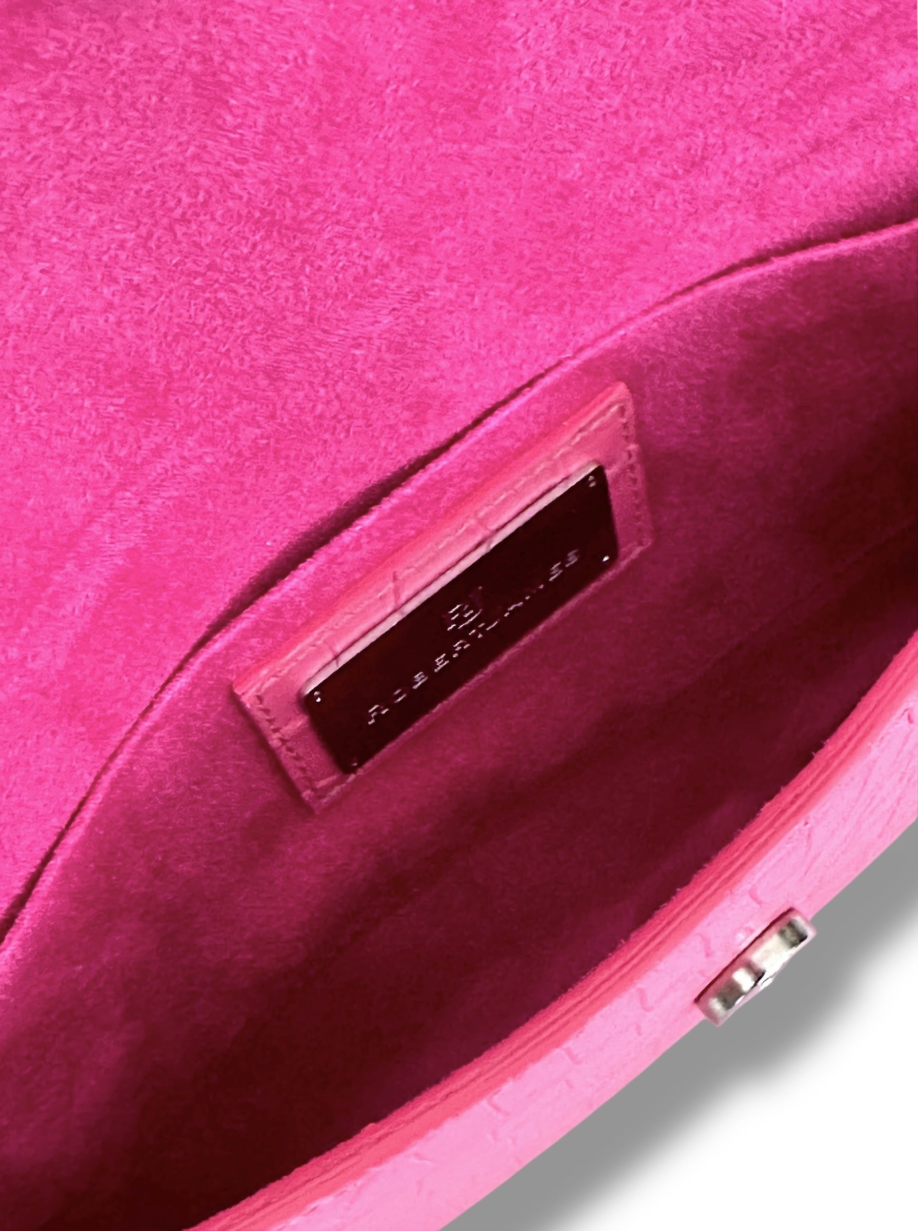 Hot Pink Alligator - The Morgan Clutch (soft sheen) image 3