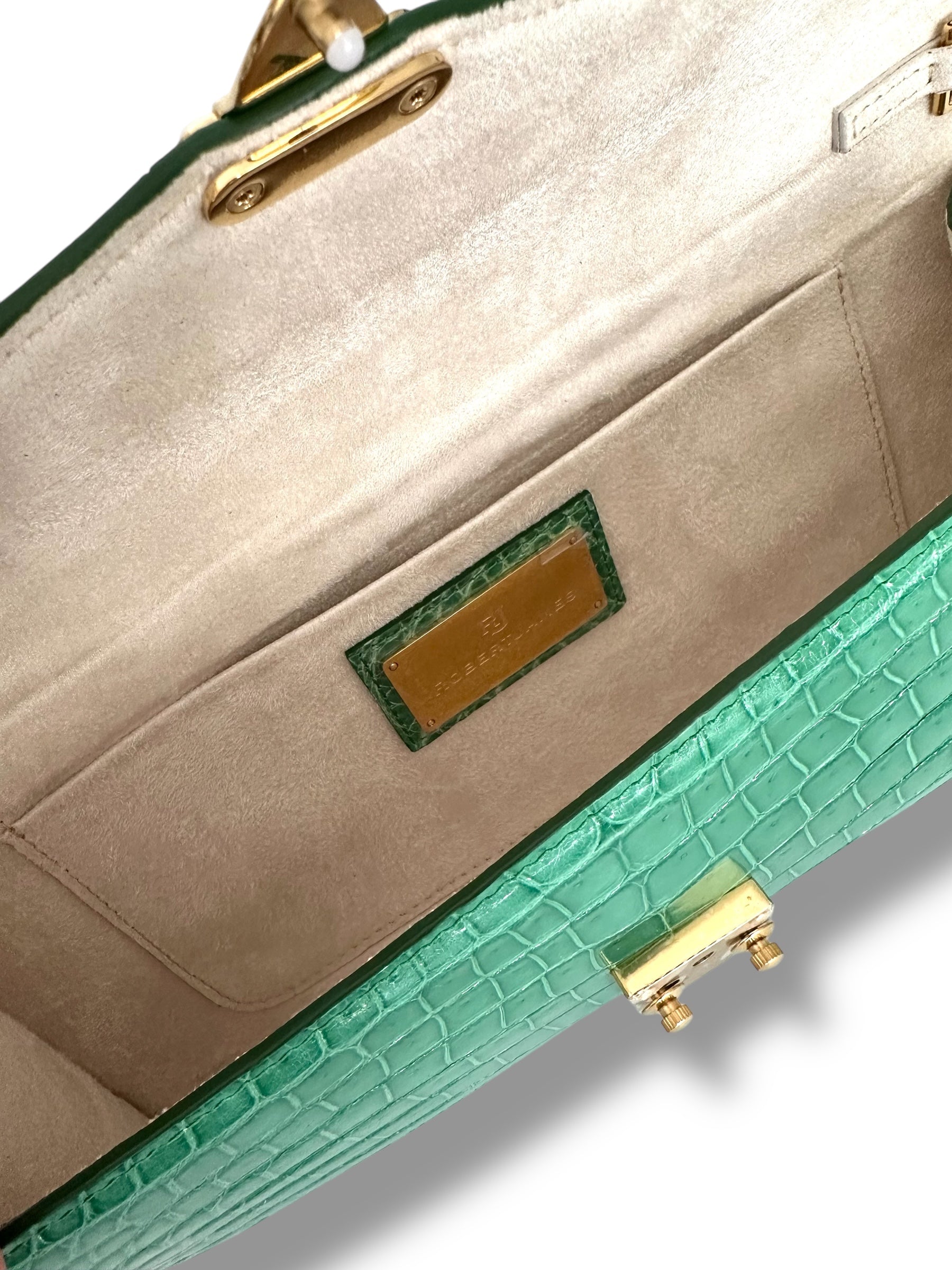 Emerald Green Niloticus Crocodile - Minnie Pochette image 3
