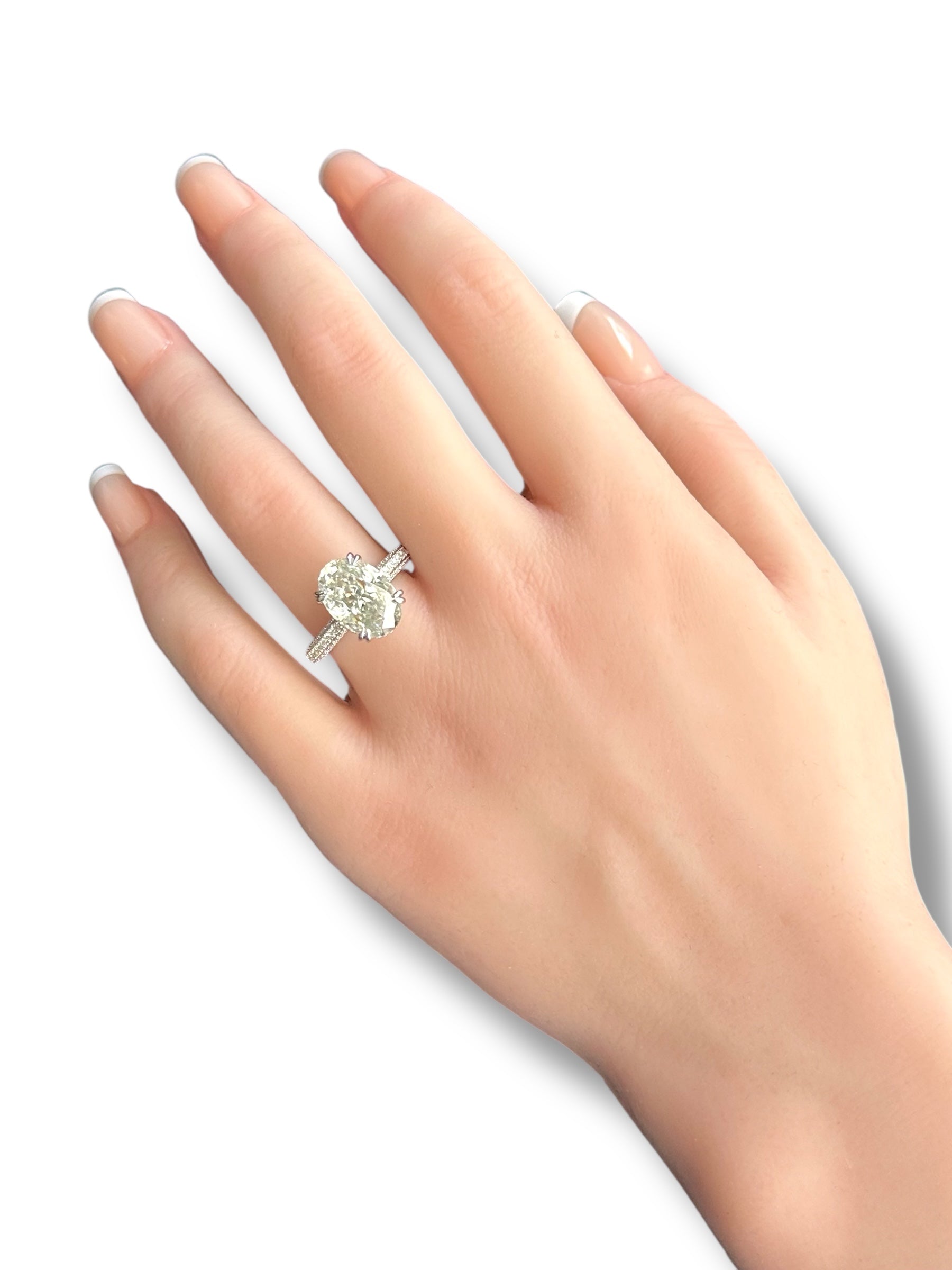 6ct Oval Cut Moissanite Ring image 2