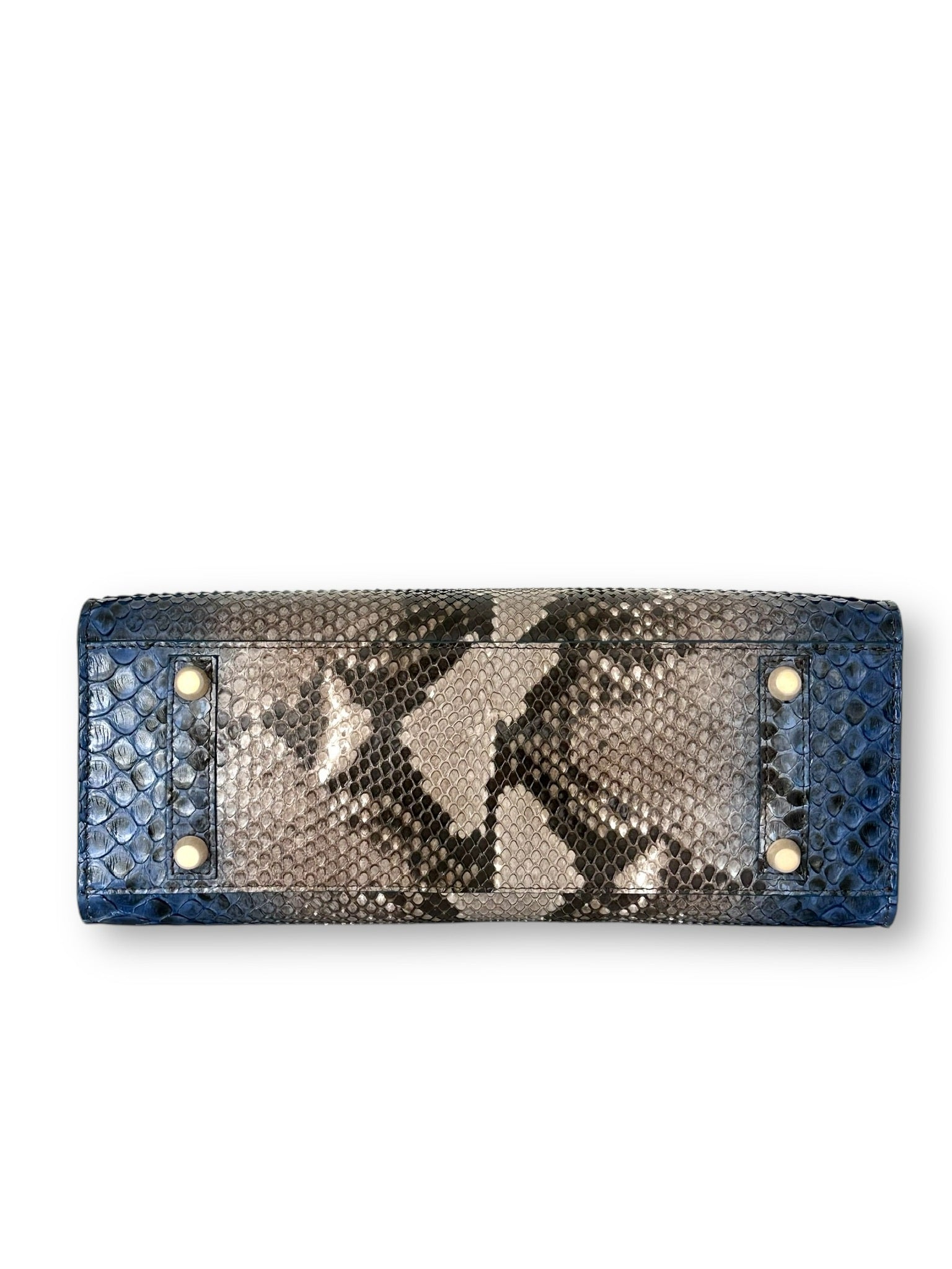 Blue, Taupe, Grey Python - Wrenley Tote image 2
