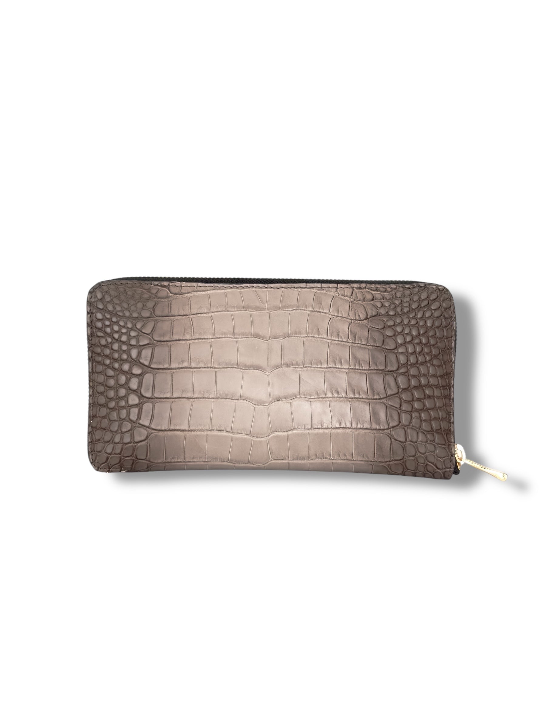 Grey Ombré Alligator - Zip Around Wallet image 1