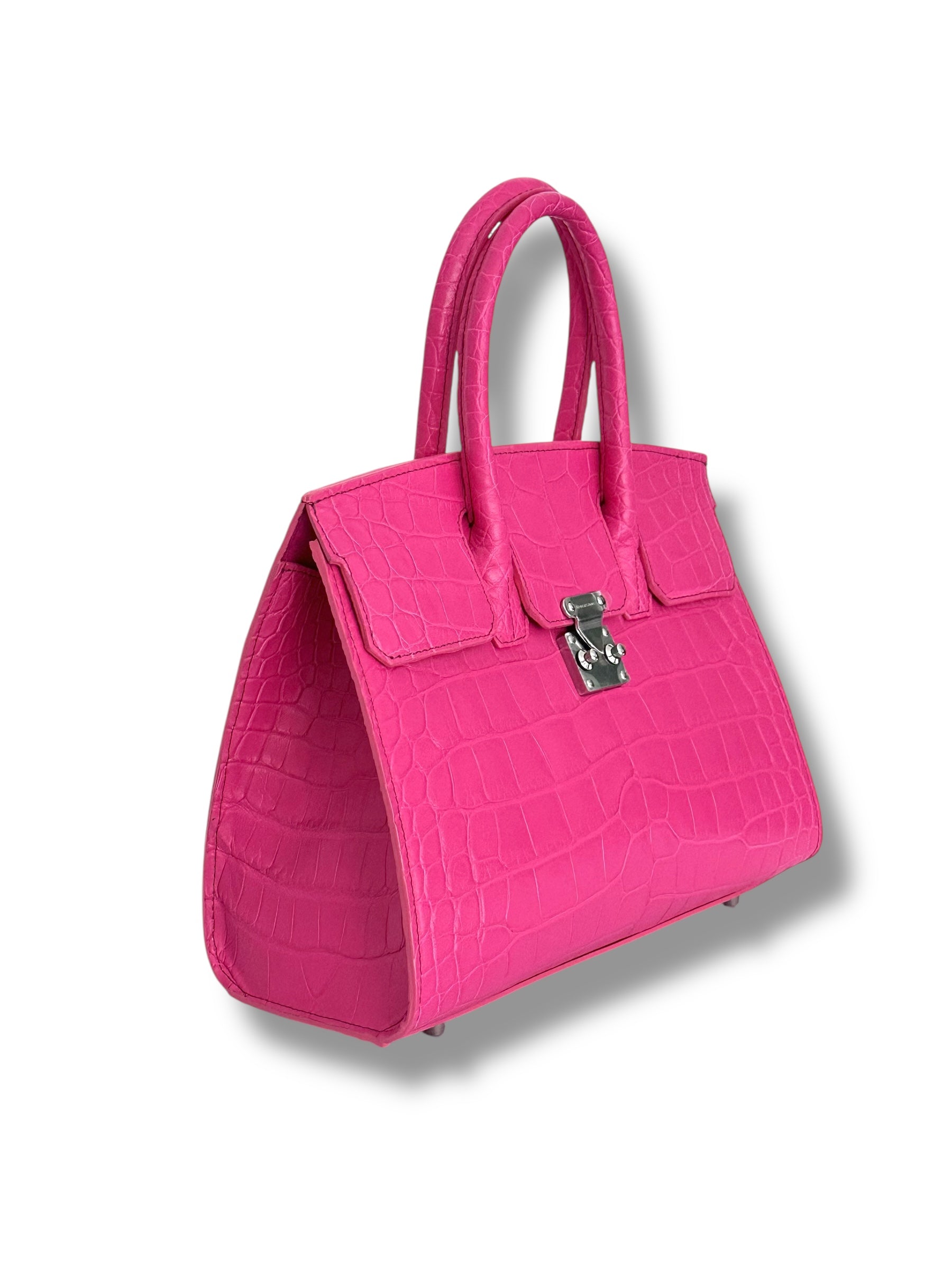 Hot Pink/Fuchsia Alligator - The Wrenley Tote image 1