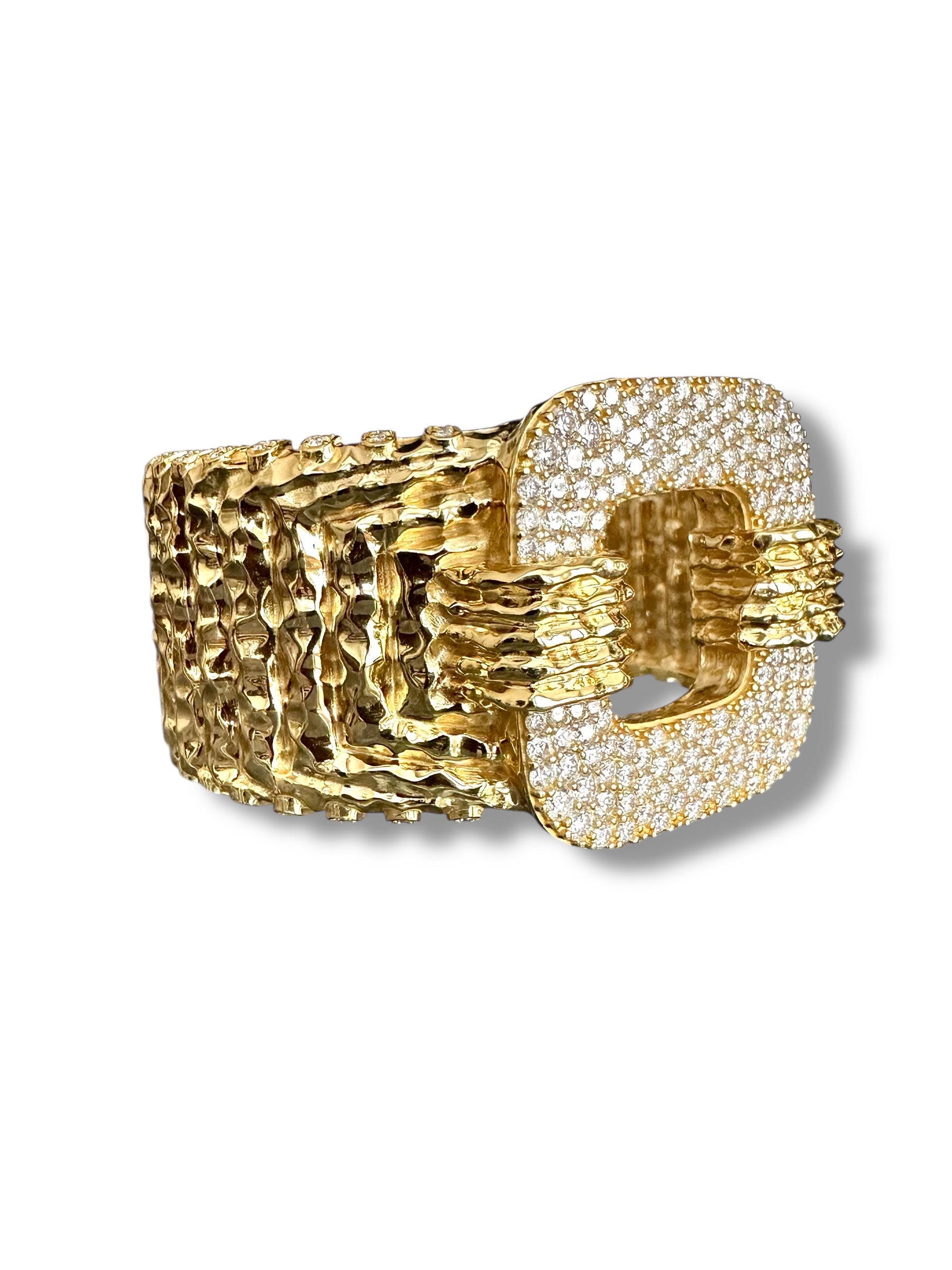 Gorgeous Cuff/Bangle Bracelet featuring 6.96ct of Gleaming Moissanite  image 4