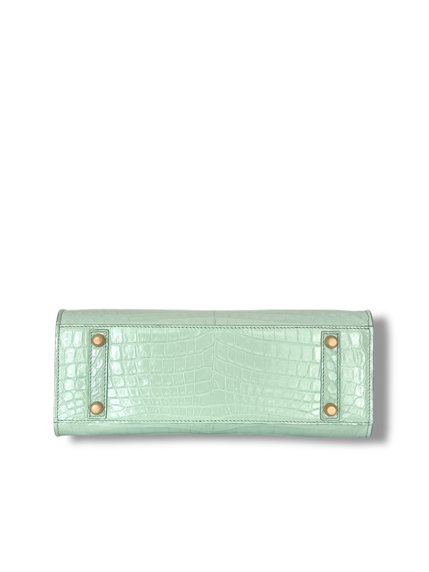 Seafoam Niloticus Crocodile - Wrenley Tote image 3