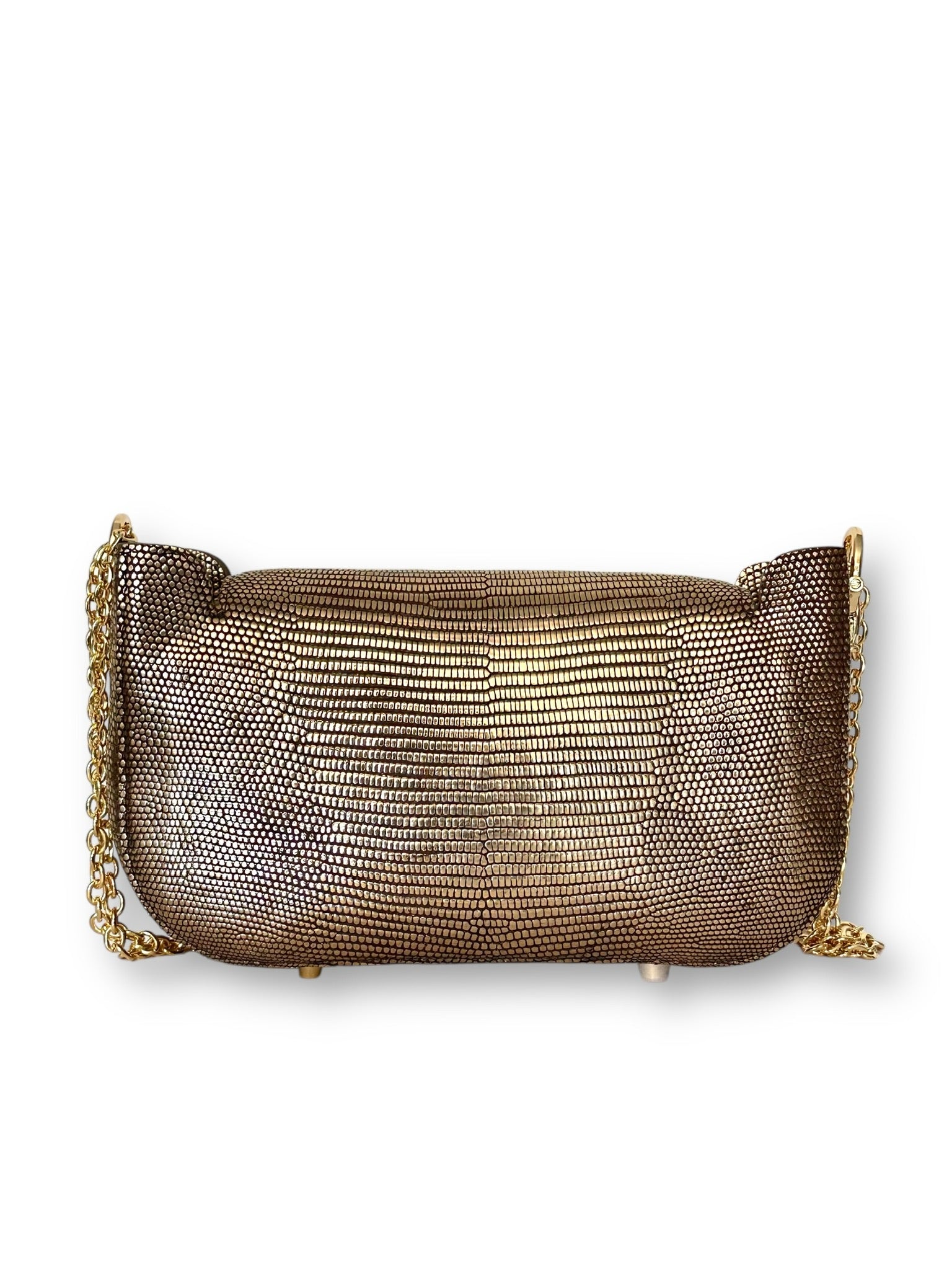 Antiqued Metallic Gold Lizard - The Dianne Flap image 2