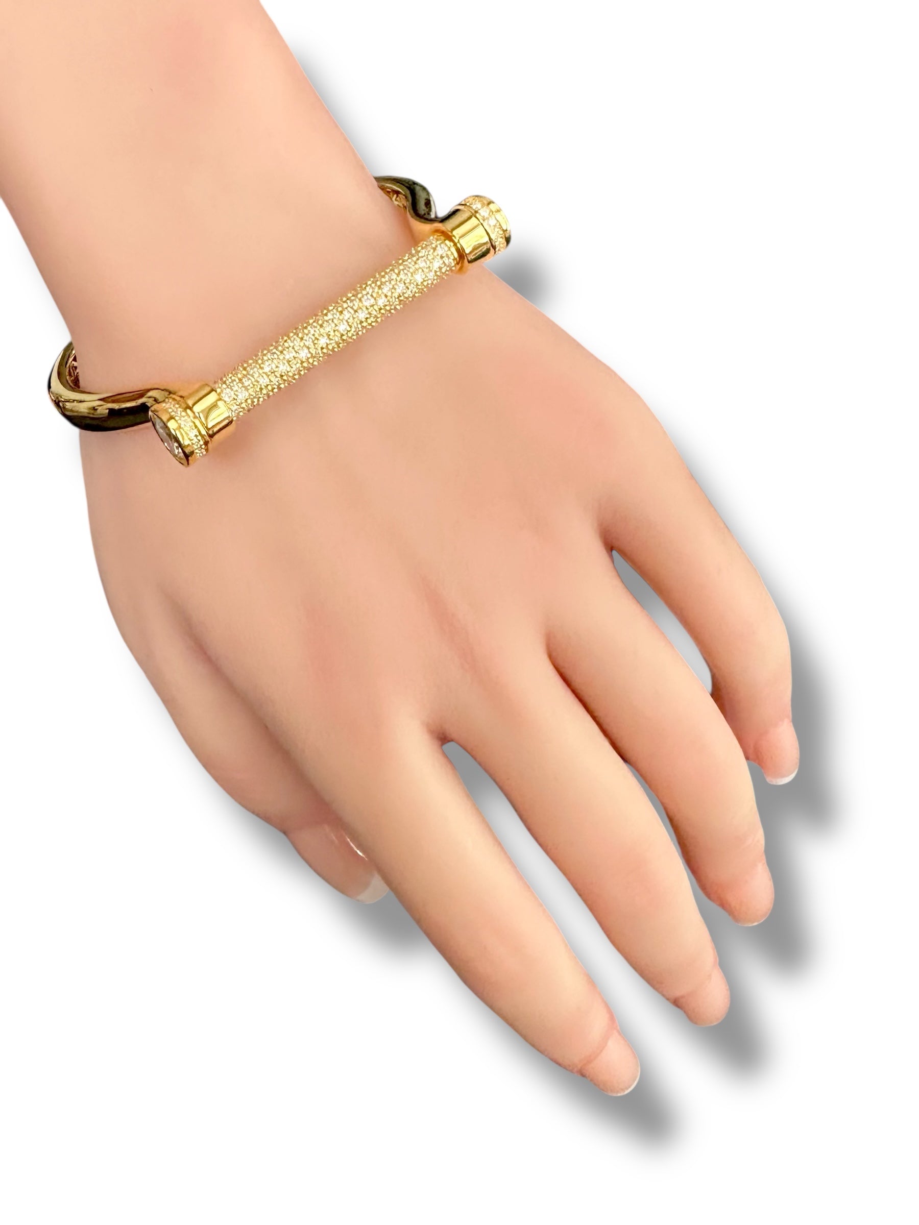 Stunning Bangle with over 8 carats of Gleaming Moissanite image 2