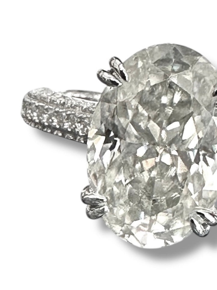 6ct Oval Cut Moissanite Ring image 0