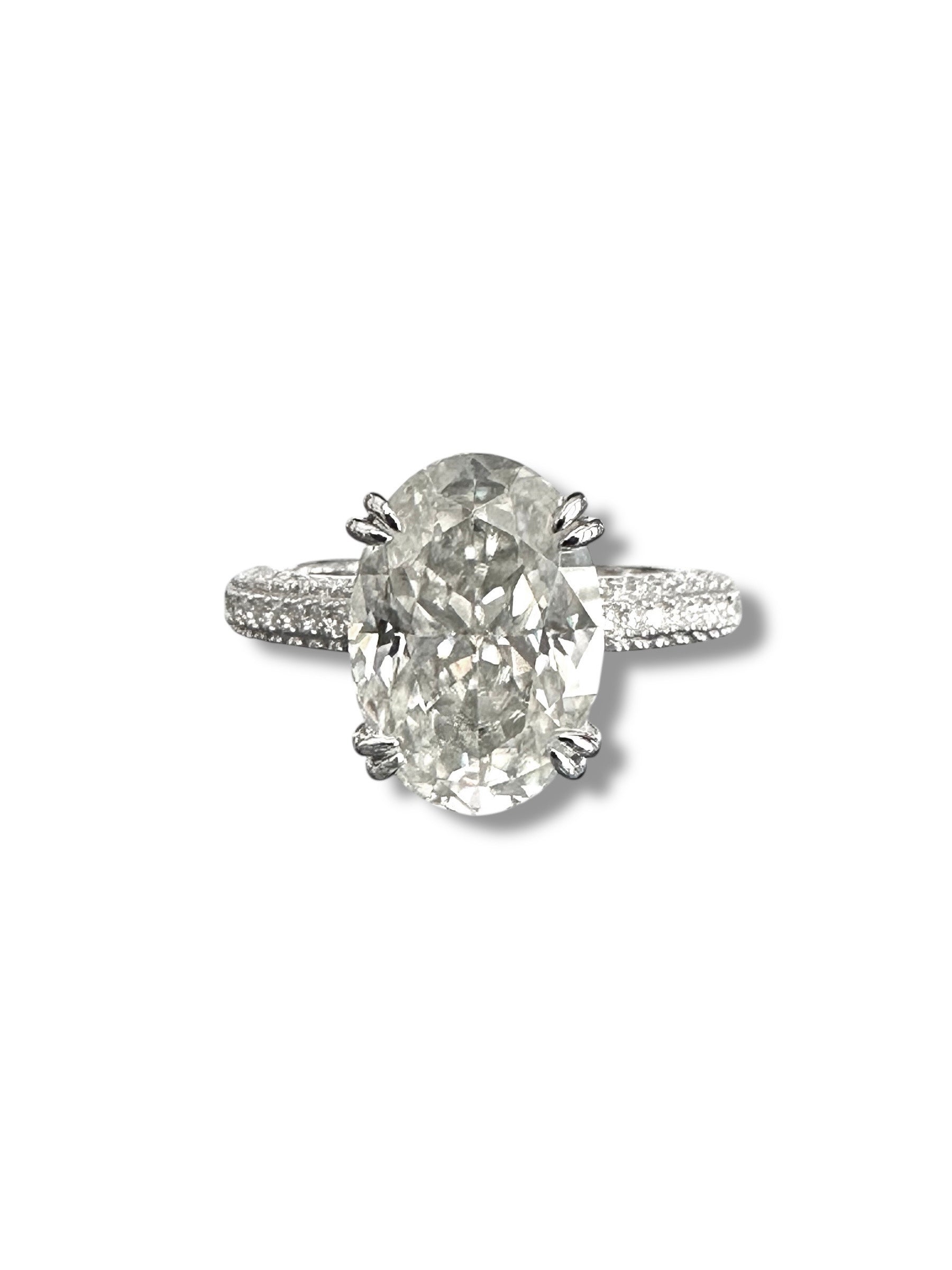 6ct Oval Cut Moissanite Ring image 1