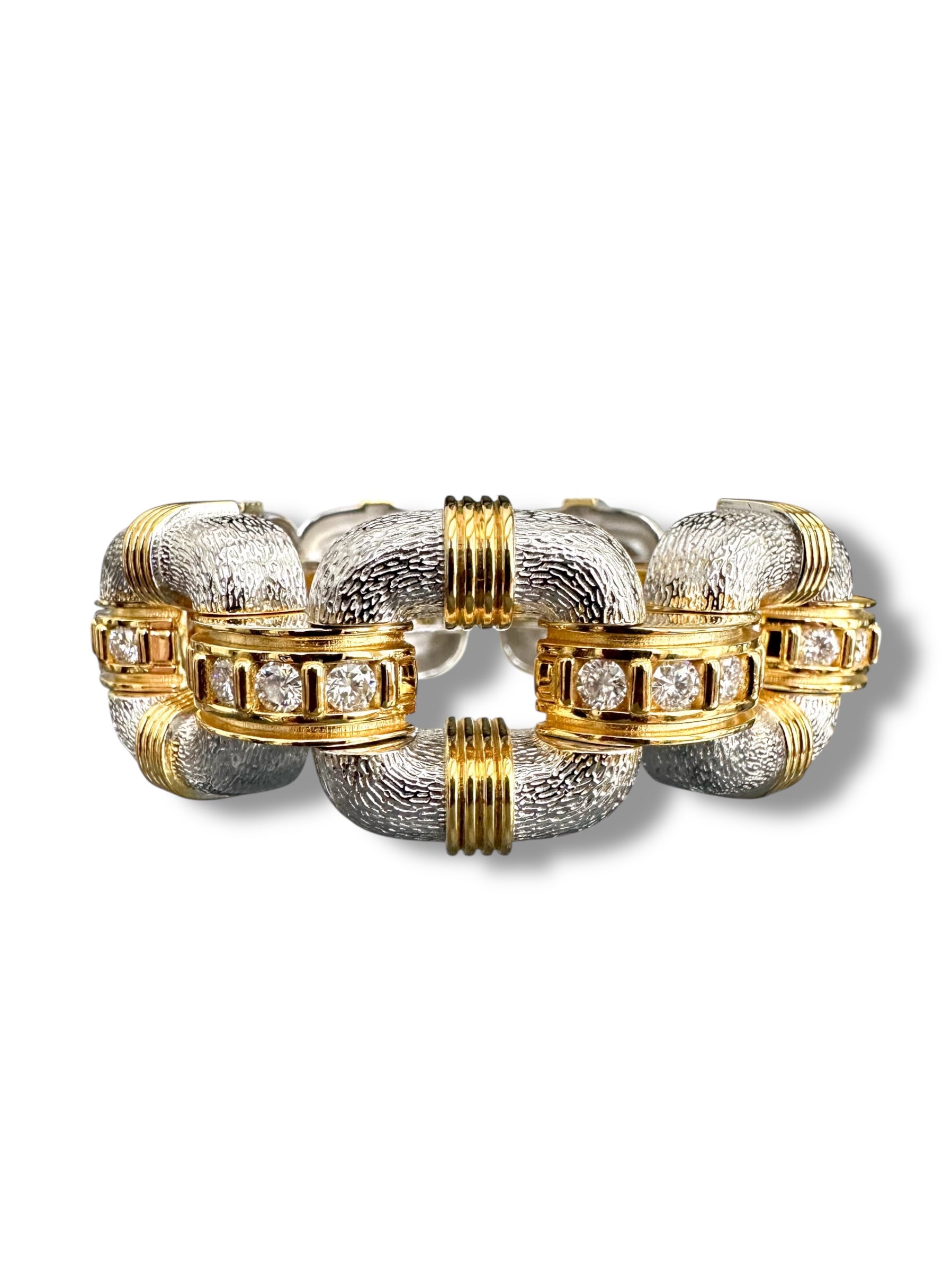 Gorgeous Link Bracelet with 4 carats of Brilliant Moissanite  image 2
