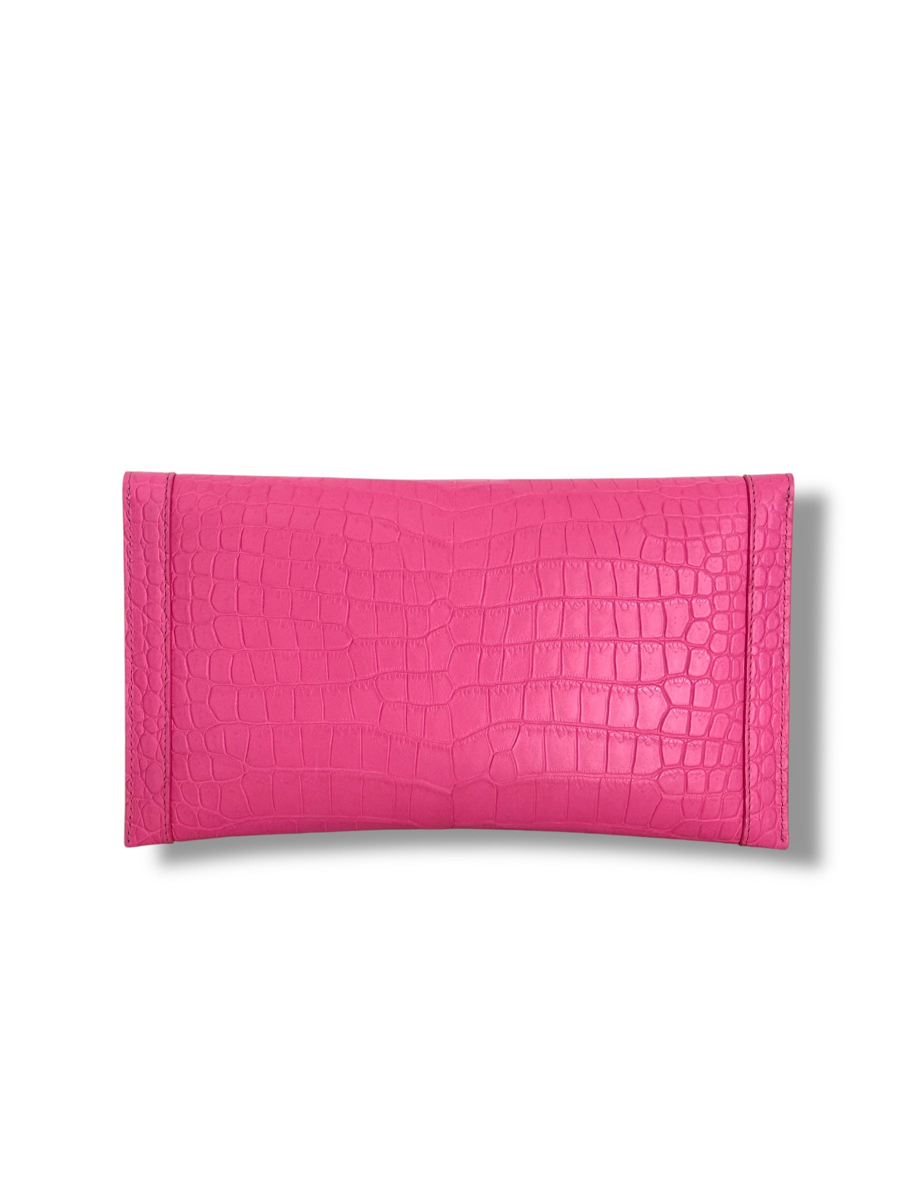 Hot Pink Alligator - The Morgan Clutch (soft sheen) image 1