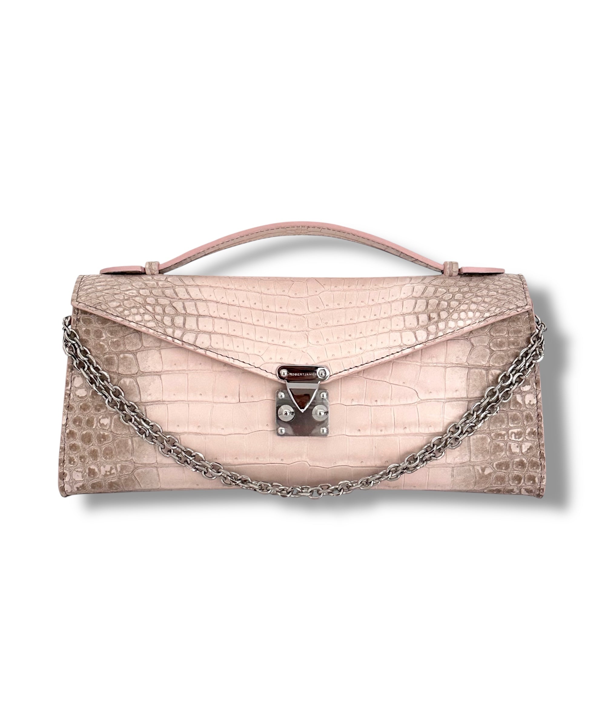 Pink Sierra Porosus Crocodile - The Minnie Pochette  image 0