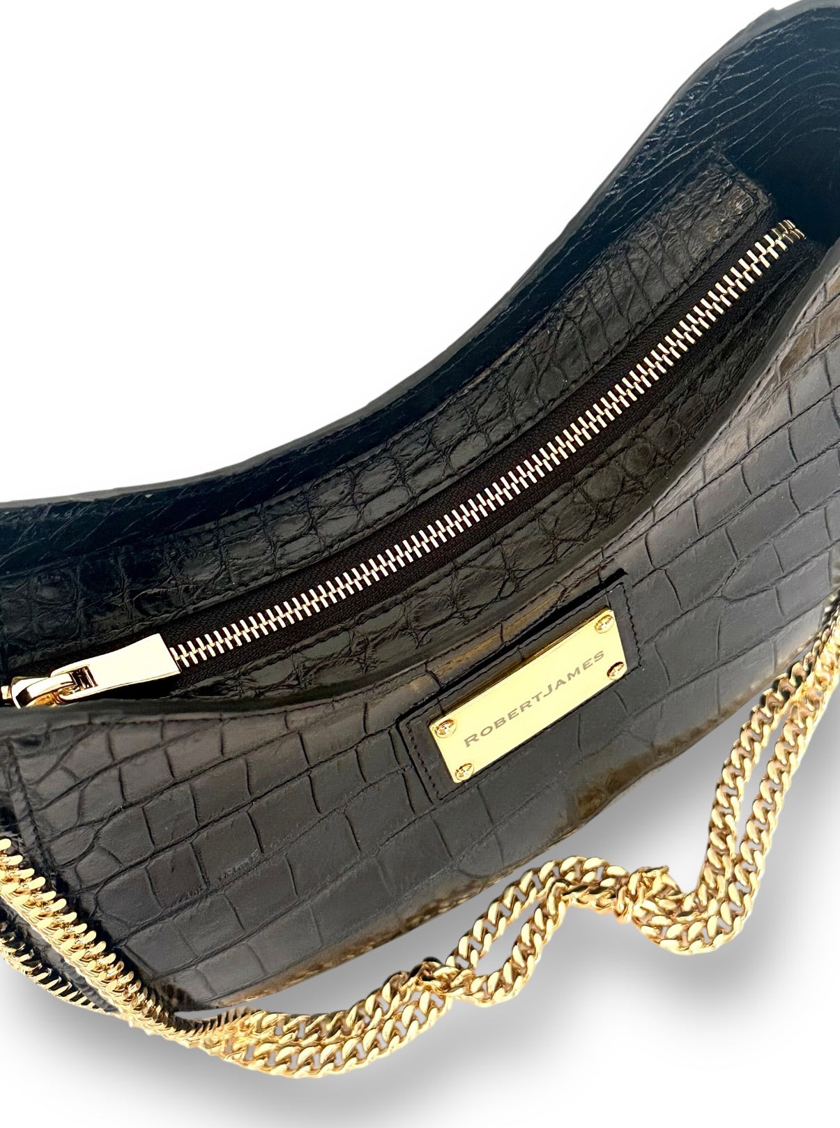 Black Onyx Niloticus Crocodile - Blair Hobo image 3