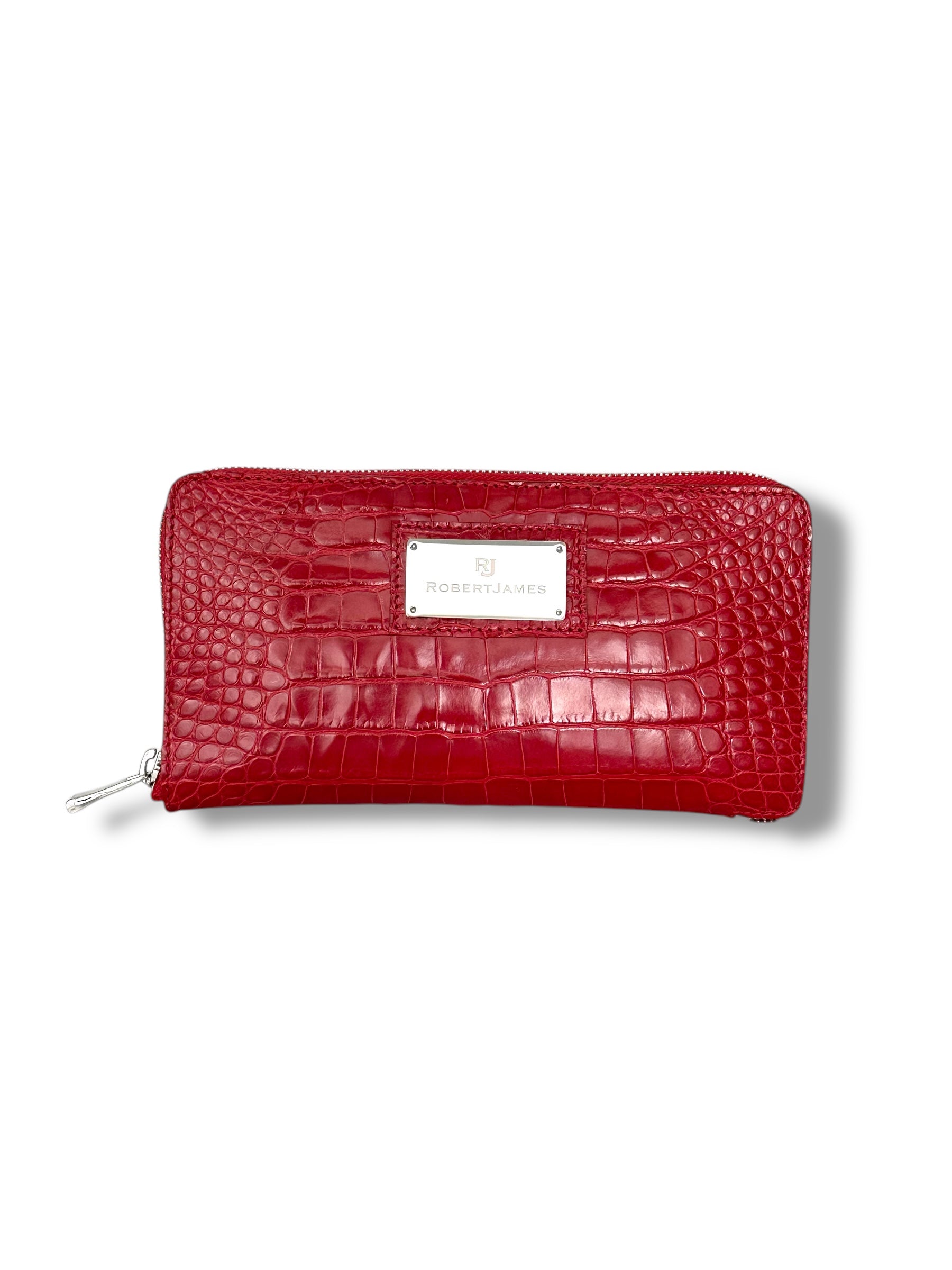 Sexy Red Alligator - RobertJames Zip Around Wallet image 0