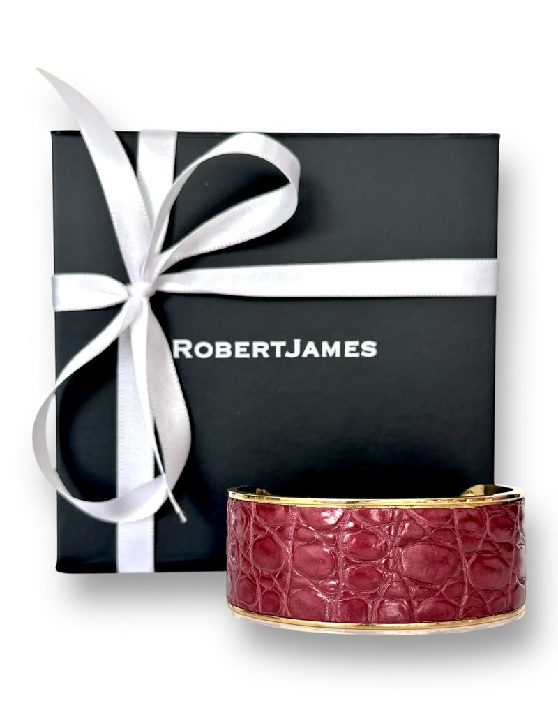 Metallic Raspberry Alligator - Ashley Cuff image 0