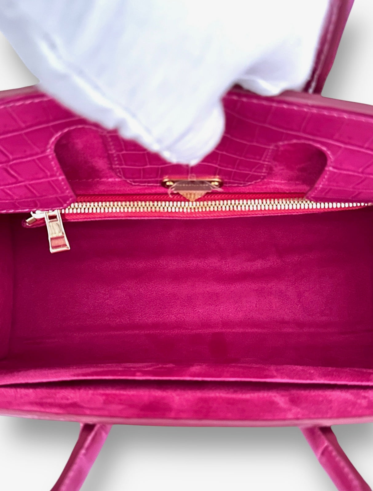 Hot Pink Crocodile - Wrenley Tote image 4