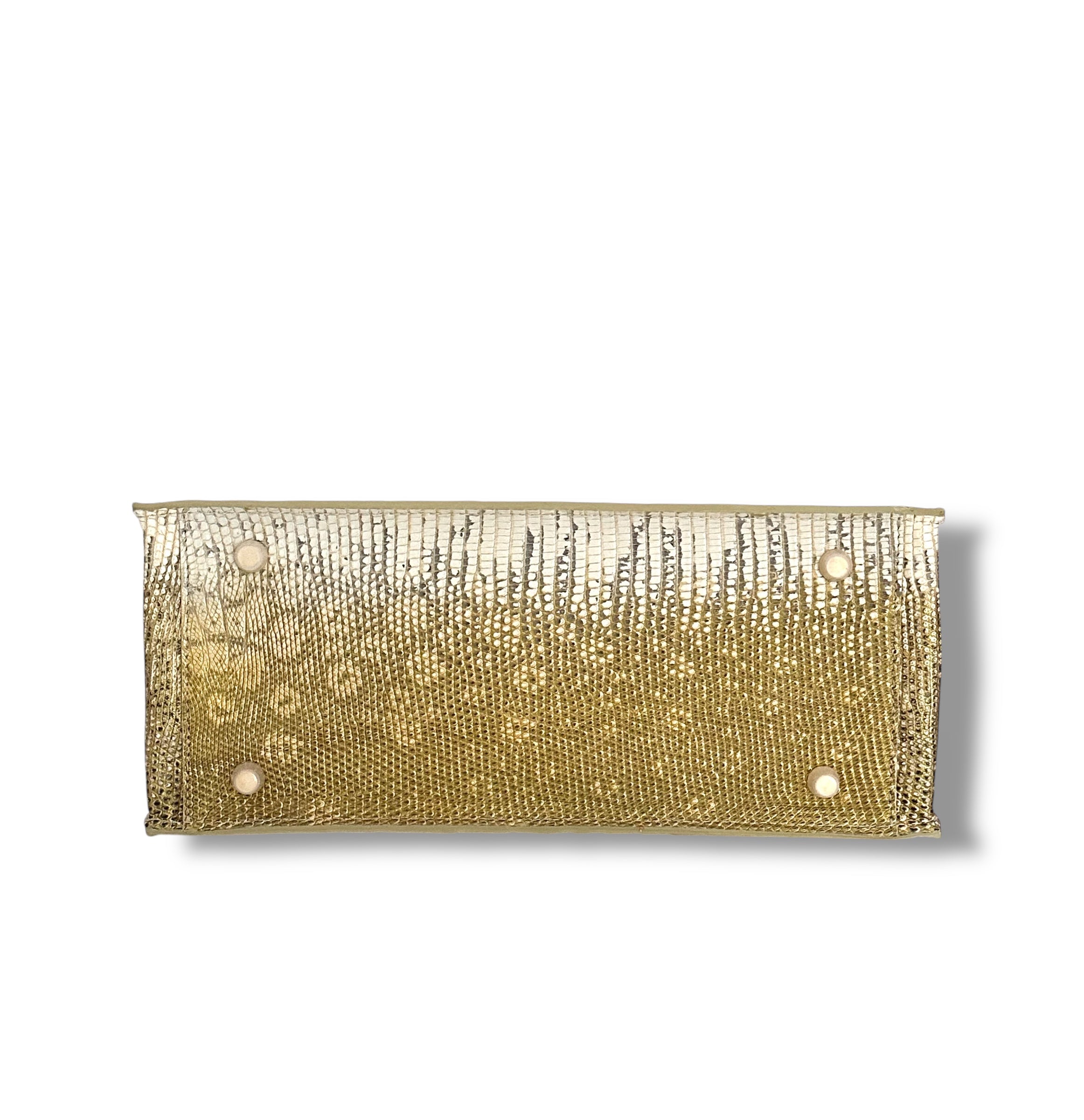 Gold and Cream Ombré Lizard - The Classic Tote image 3